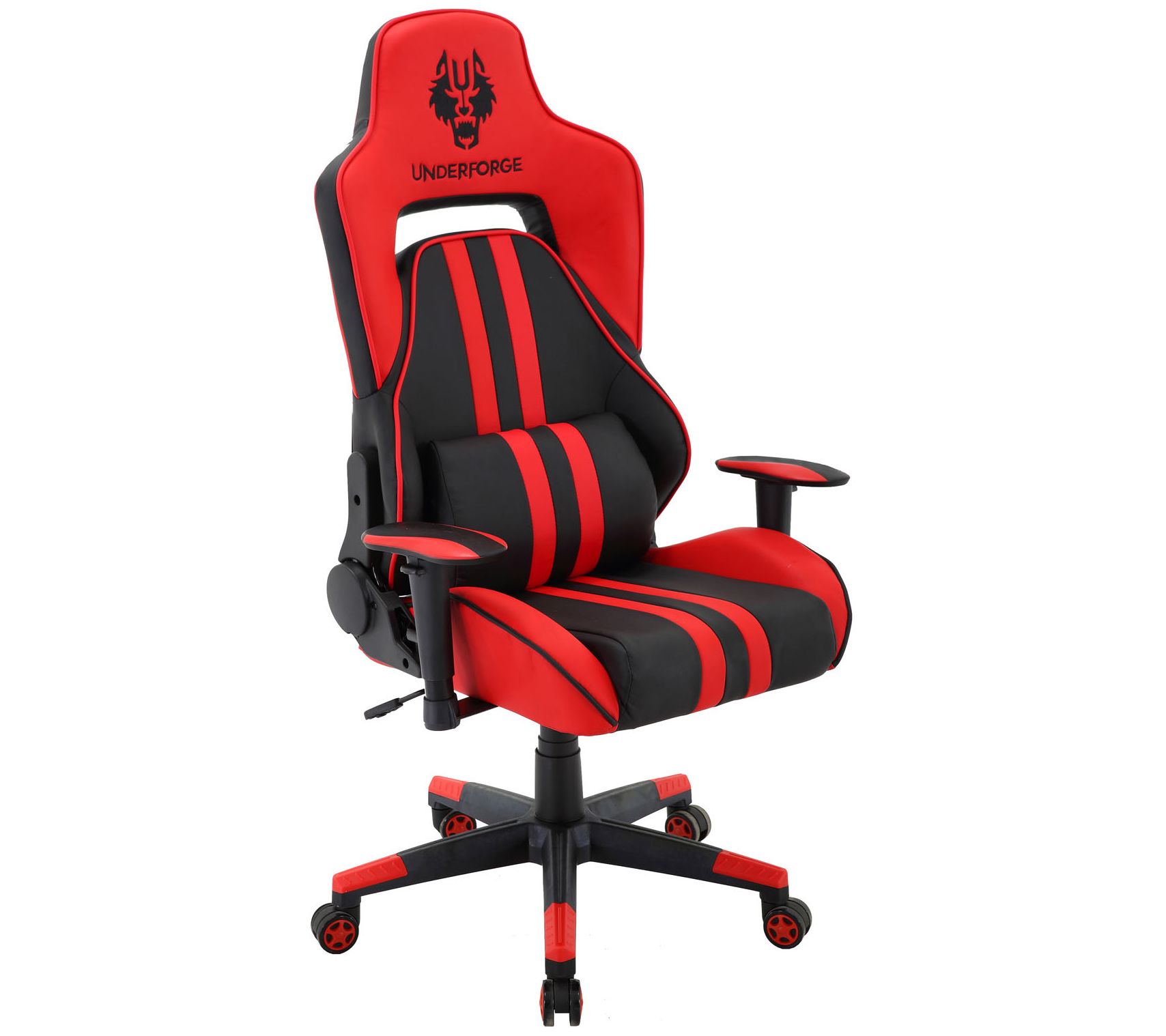 Hanover Commando Ergonomic Gaming Chair In Black And Red Qvc Com