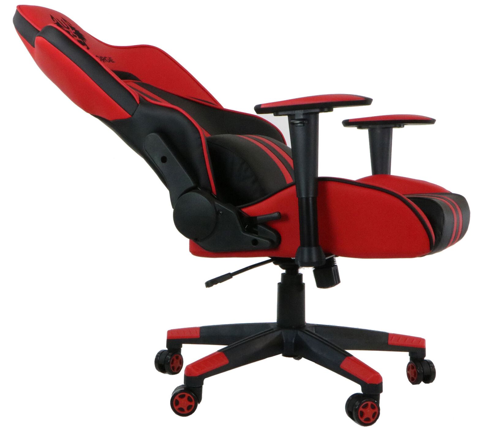 Hanover Commando Ergonomic Gaming Chair with Adjustable GAS Lift Seating, Lumbar and Neck Support - Black and Red