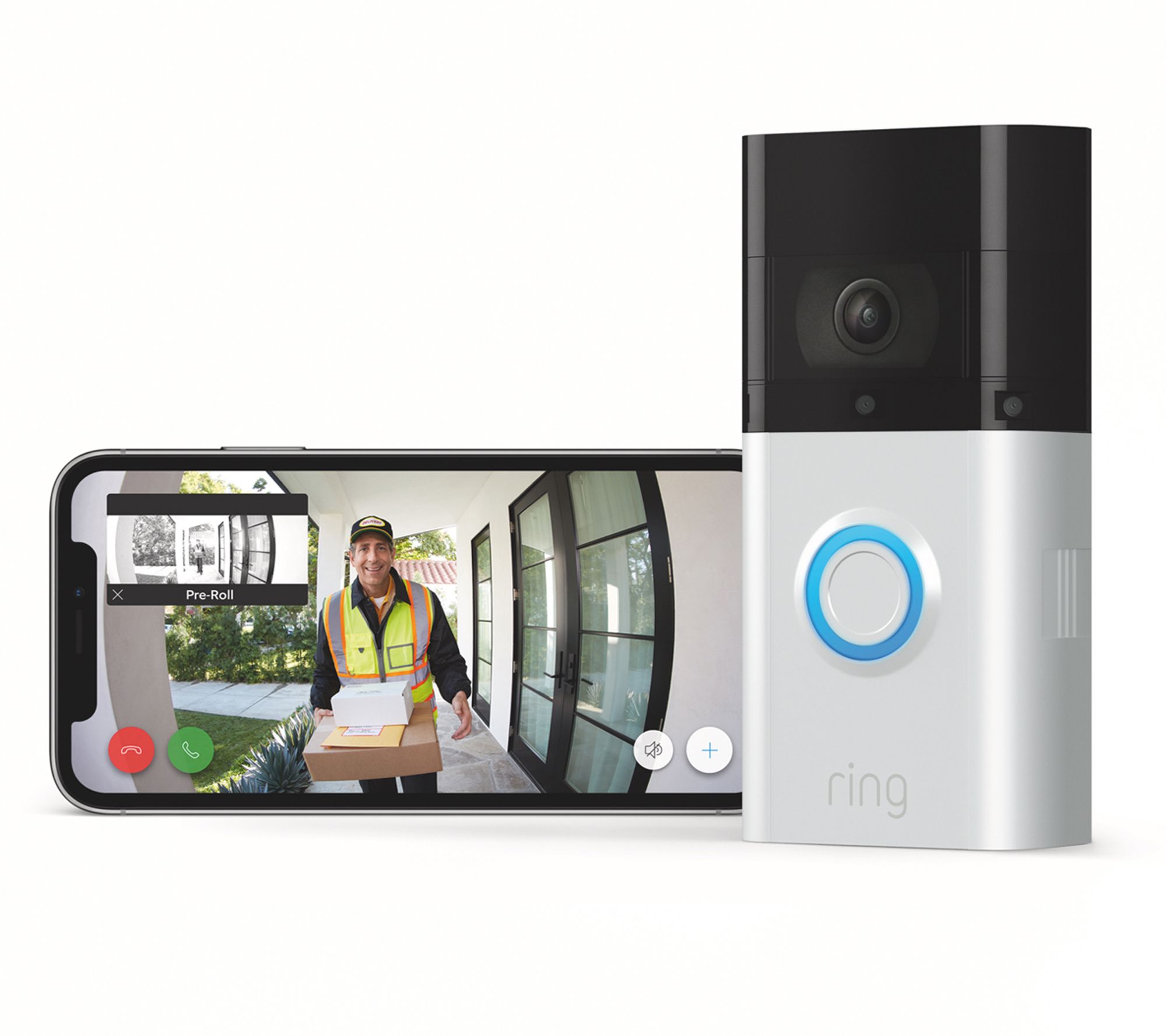 Ring Video Doorbell 3 with Indoor Security Camera & Ring Assist Plus 