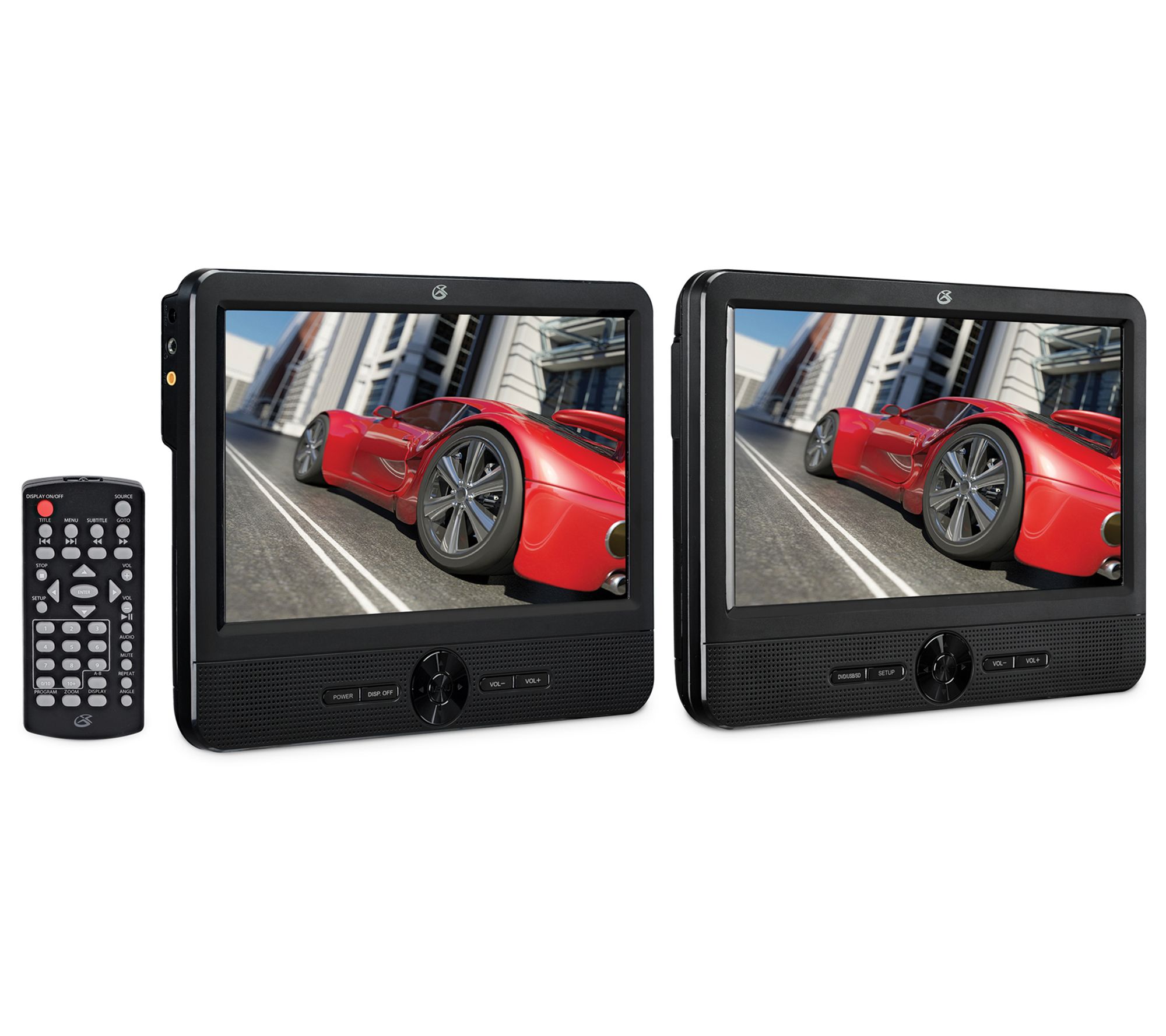 GPX 10" PORTABL E DUAL SCREEN D VD PLAYER