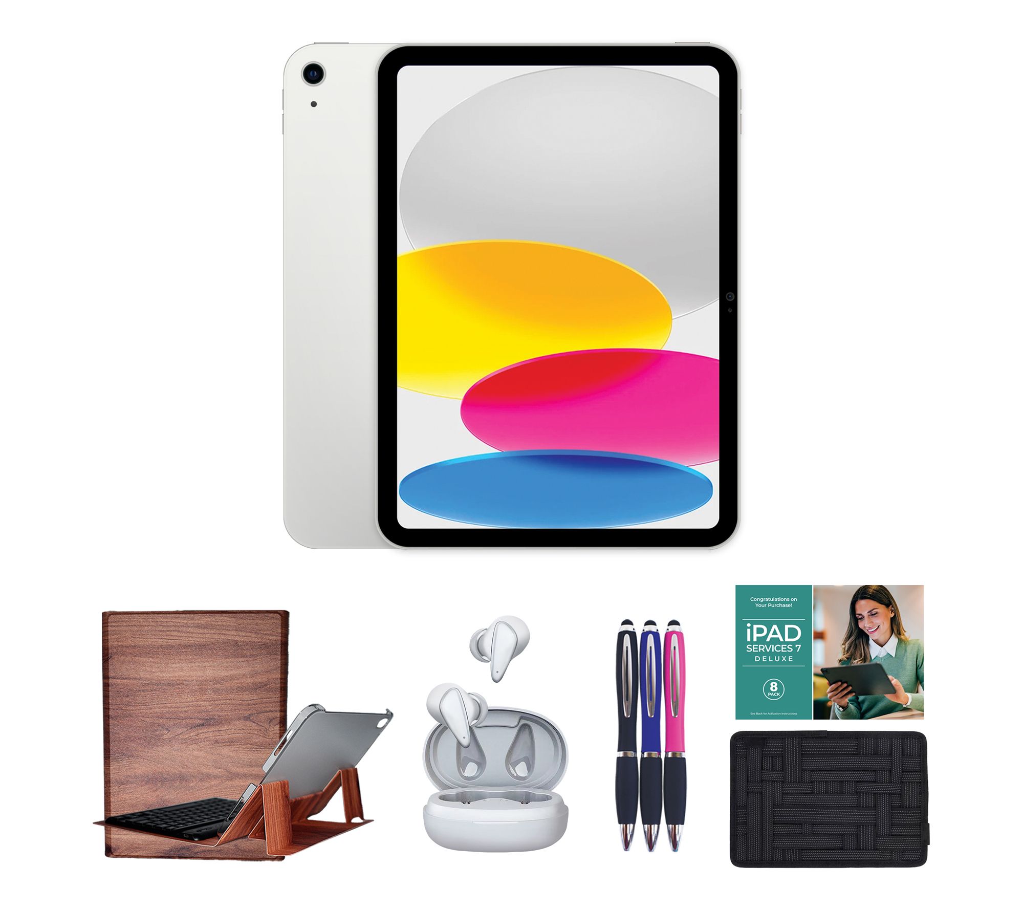 Apple iPad 10.9" Gen 10 256GB w/ Truly Wireless Earbuds & Accs