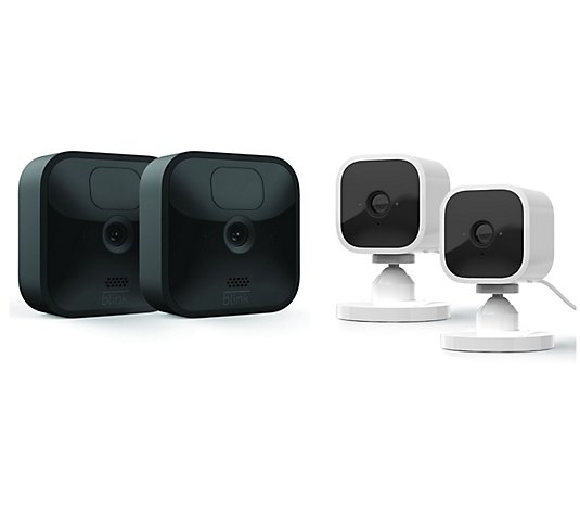 Blink 4 Camera System w/2-pack Outdoor/In-Home and 2-pack Mini Cameras