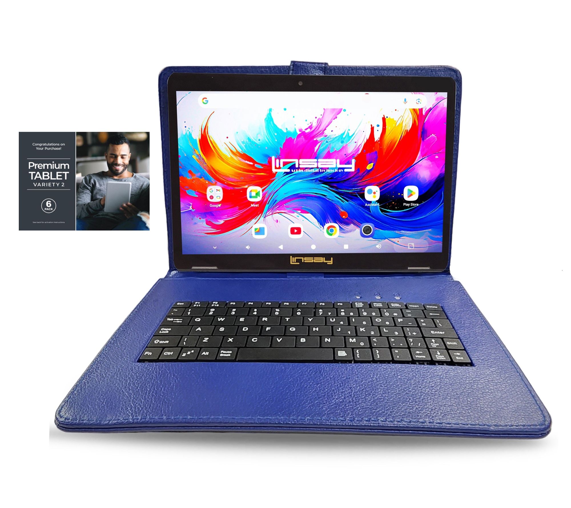 LINSAY 10.1"Octa Core 4GB Ram 256GB Storage w/Key OfficeSuite