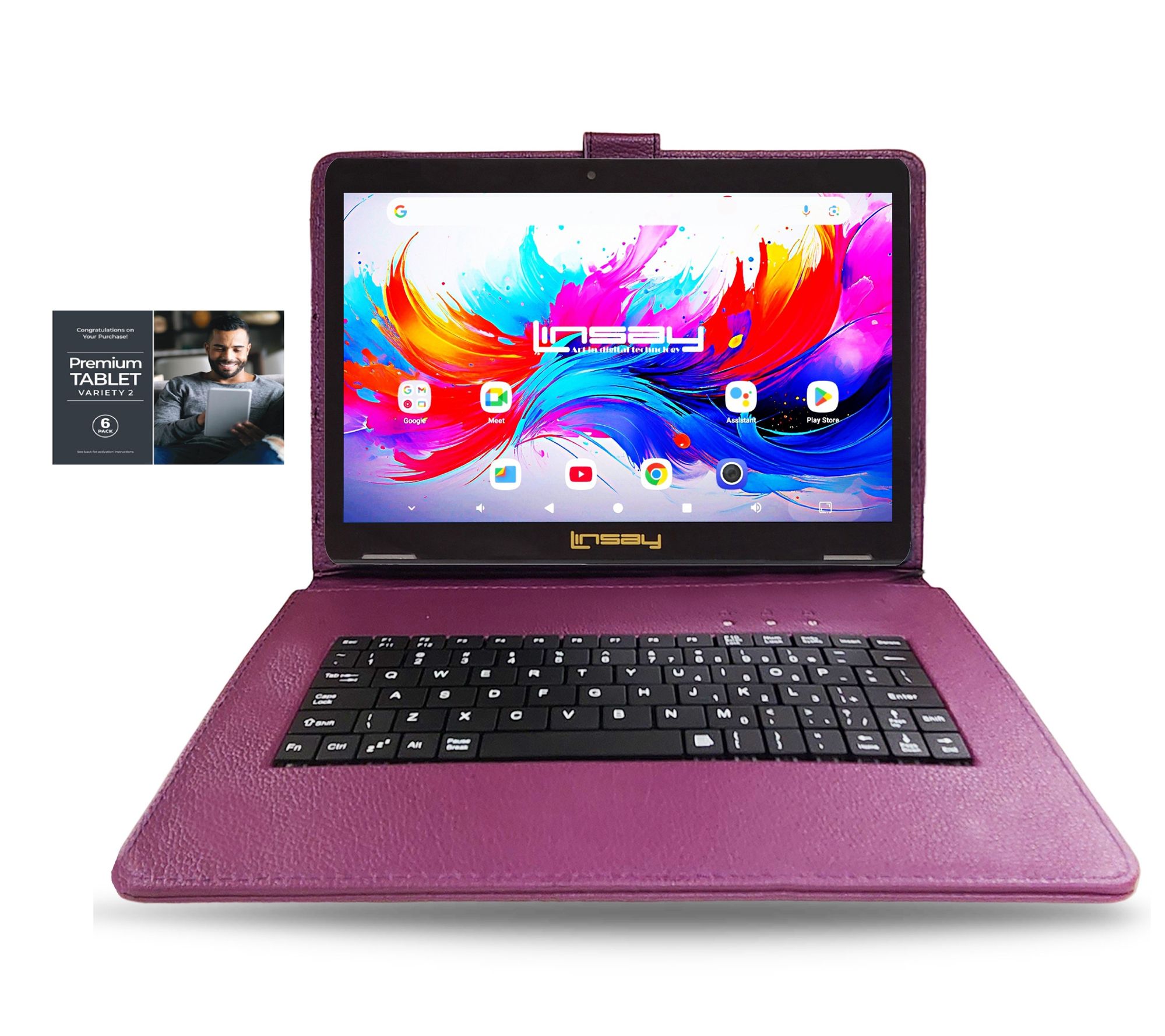 LINSAY 10.1"Octa Core 4GB Ram 256GB Storage w/Key OfficeSuite