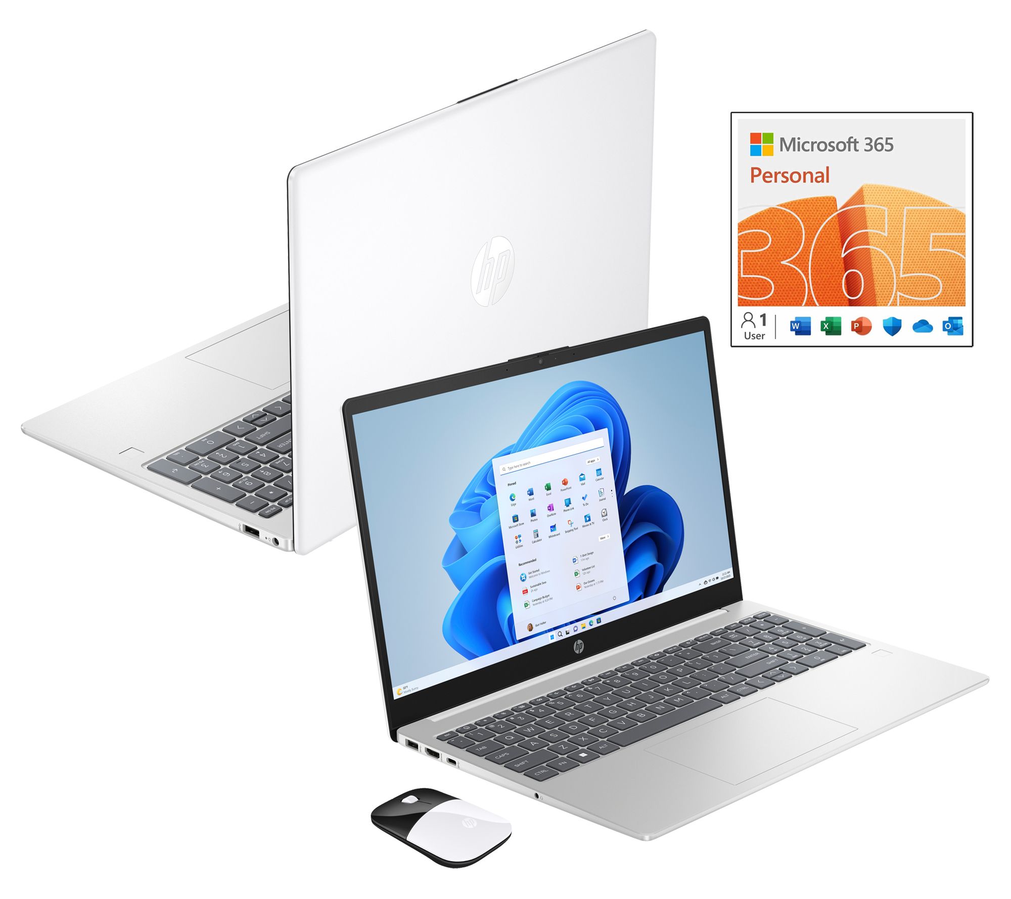  HP 15" Laptop Intel N100 4GB RAM 128GB SSD With MS365