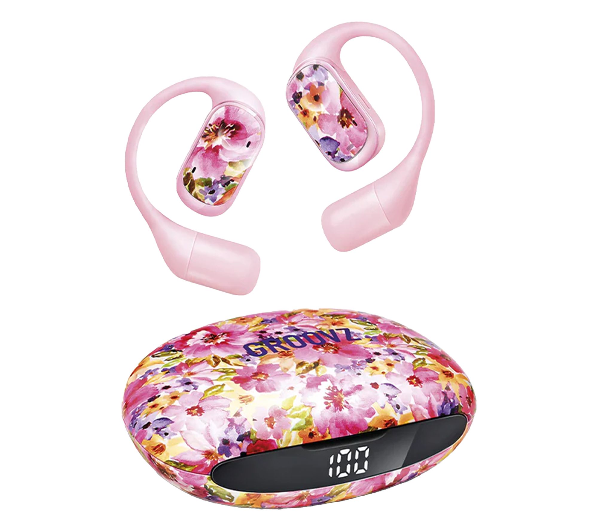 Groovz Plus Open Ear True Wireless Headphones with Charging Case