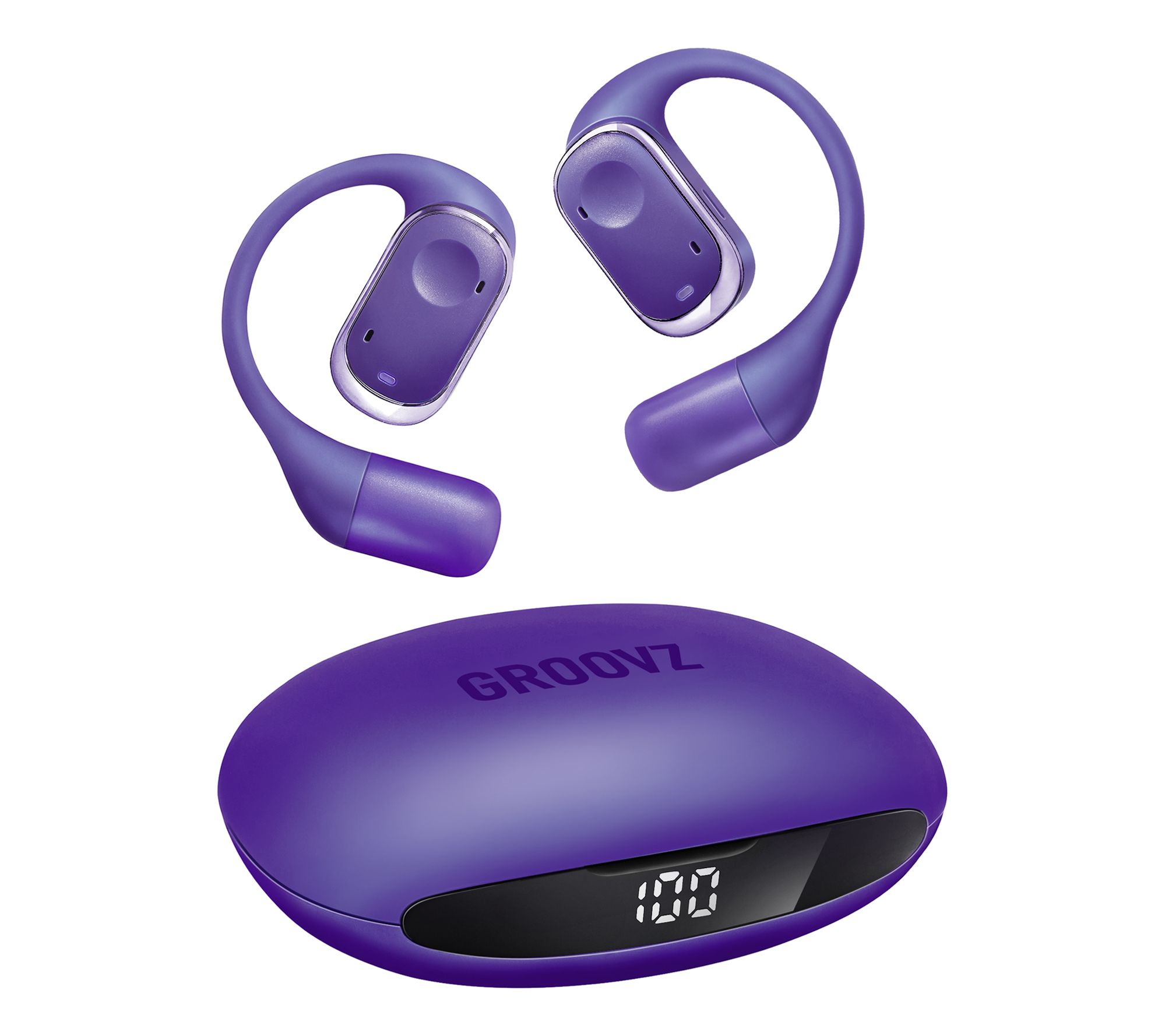 Groovz Plus Open Ear True Wireless Headphones with Charging Case