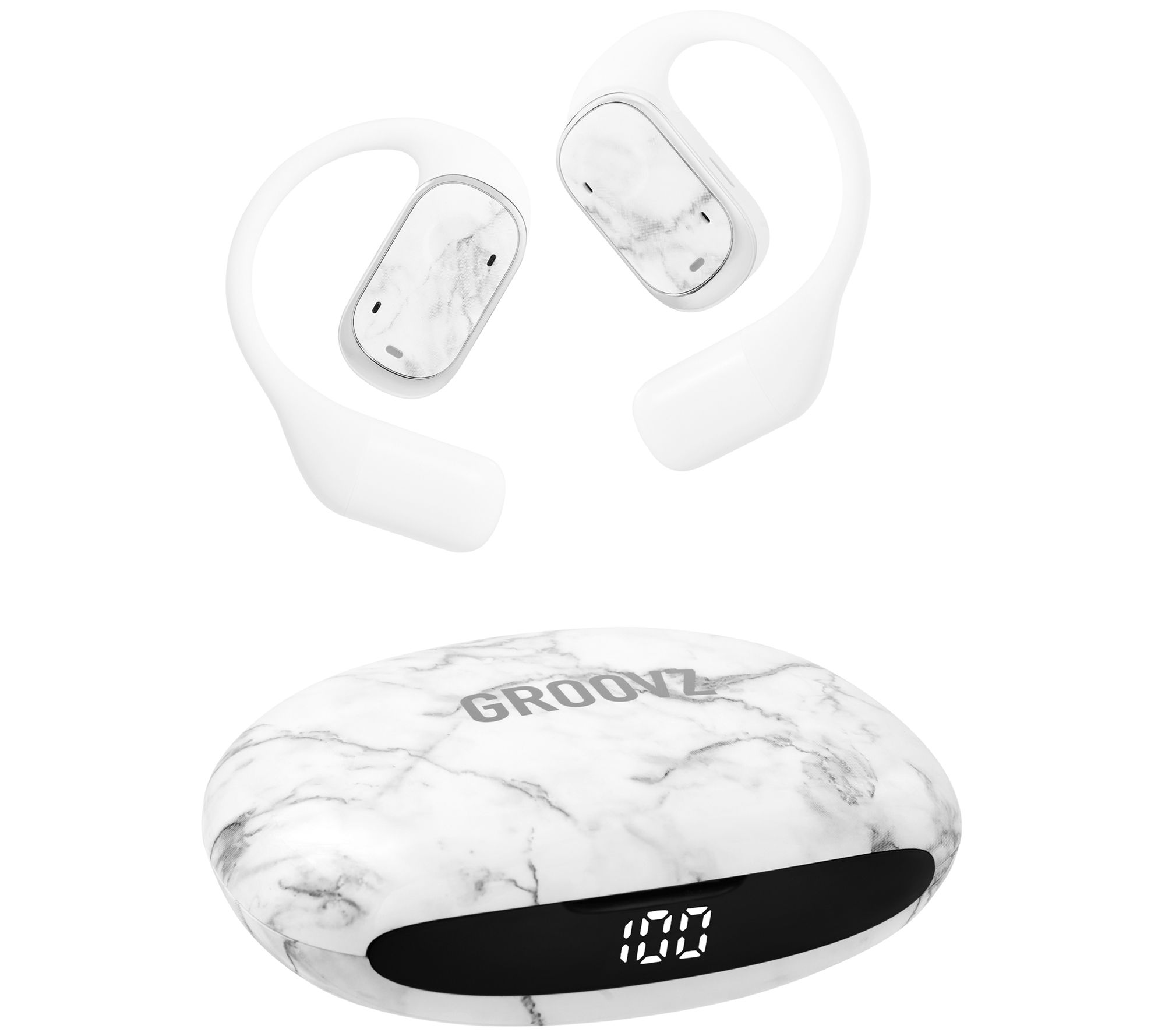 Groovz Plus Open Ear True Wireless Headphones with Charging Case