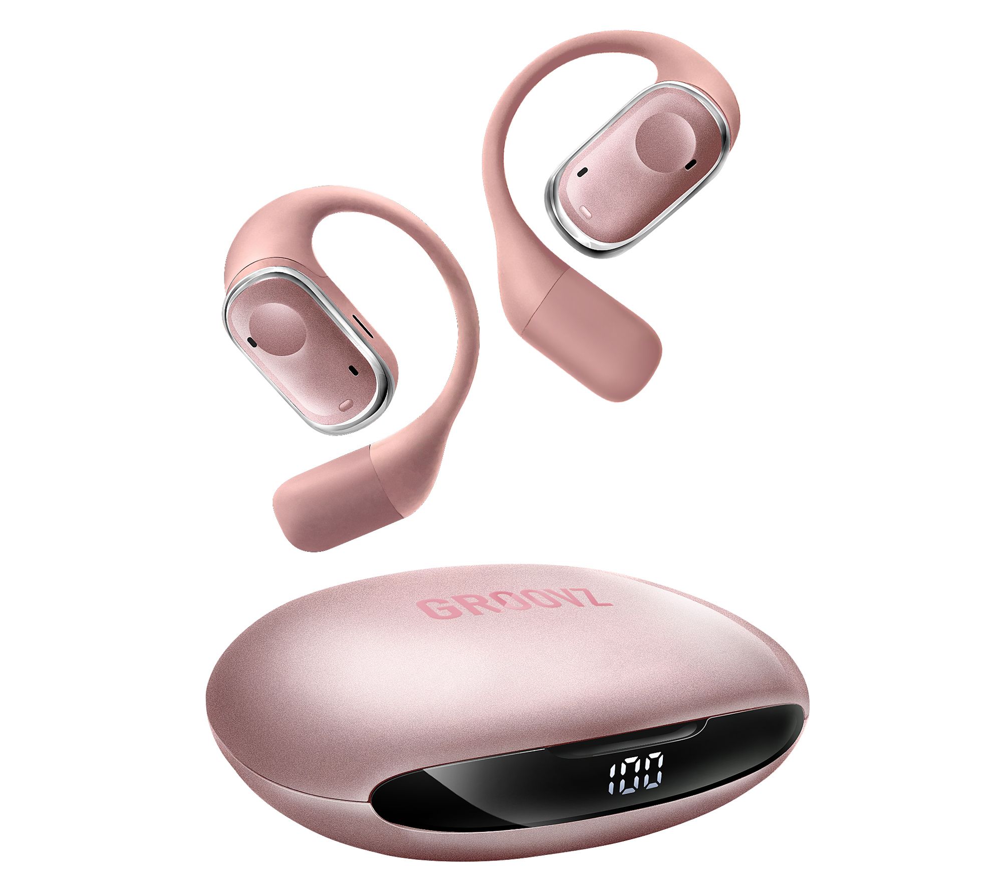 Groovz Plus Open Ear True Wireless Headphones with Charging Case