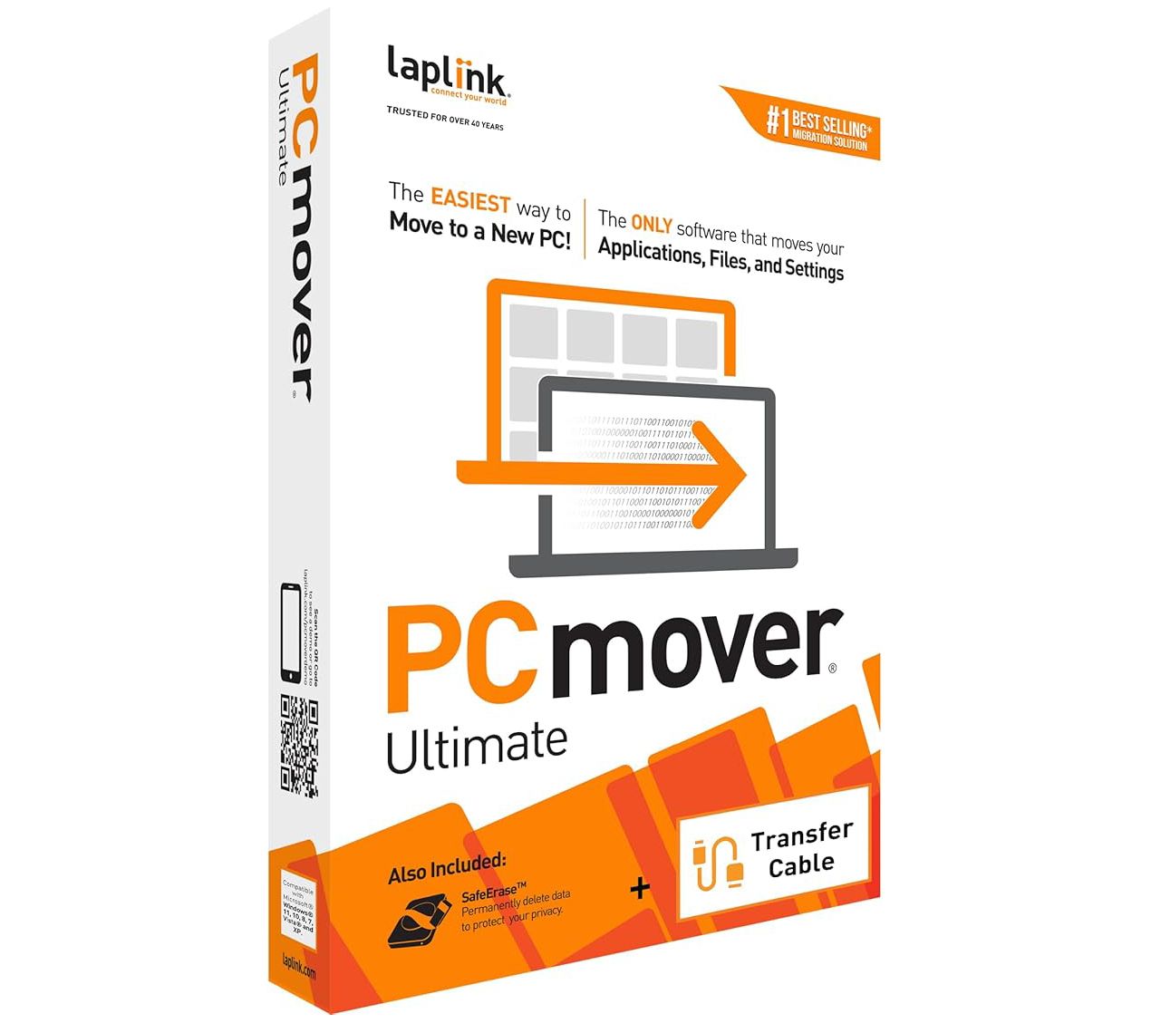 Laplink PCmover Ultimate Transfer Software and USB 3.0 Cable