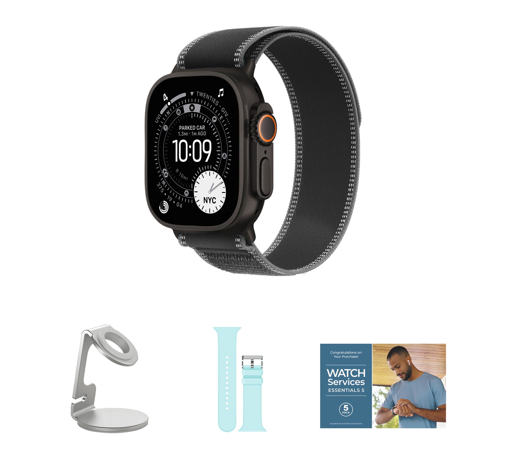 Apple Watch Ultra 3 GPS + Cellular 49mm Trail L oop Band M/L Bu