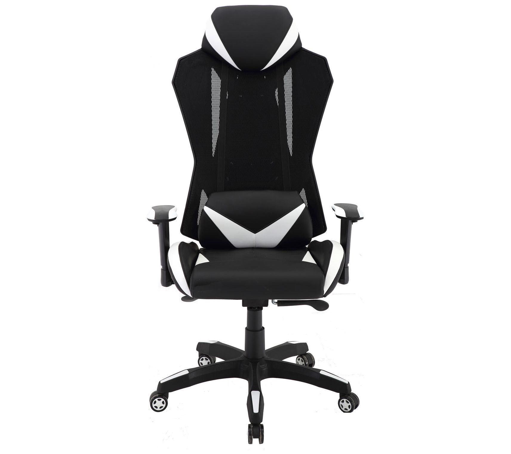 Hanover Commando High-Back Gaming Chair in Black and White - QVC.com