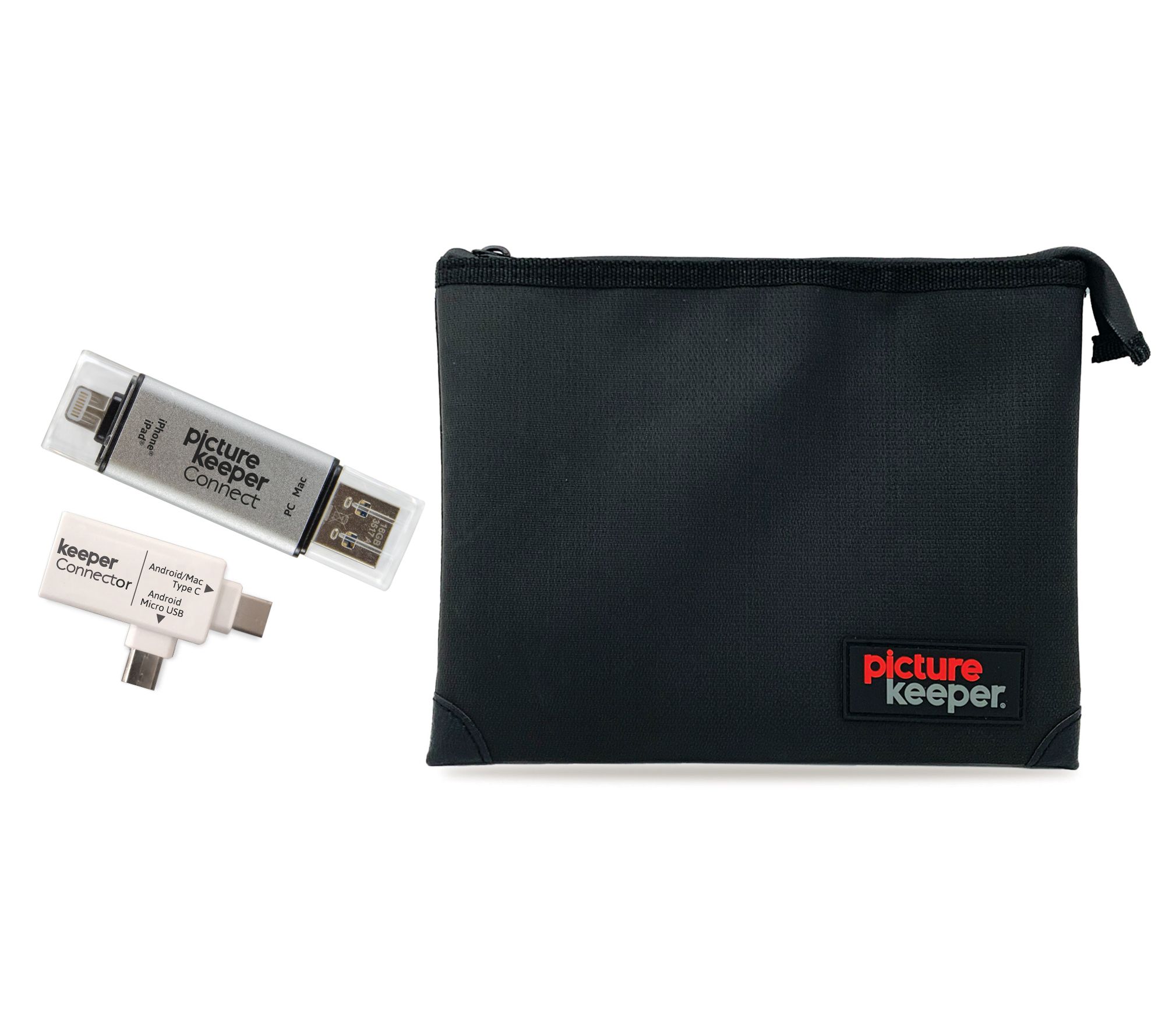 Picture Keeper Connect 64GB Storage Device w/ Fire & Water Resistant Pouch