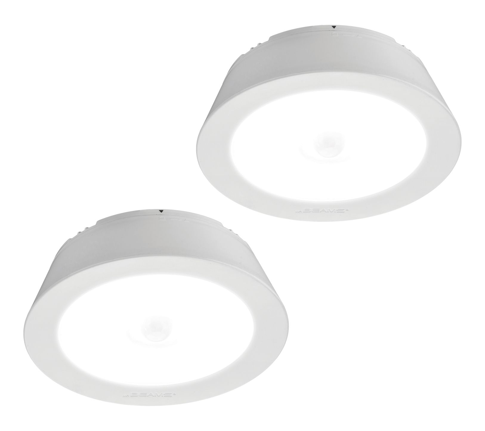 Mr Beams Set Of 2 200 Lumen Motion Sensing Ceiling Lights Qvc Com