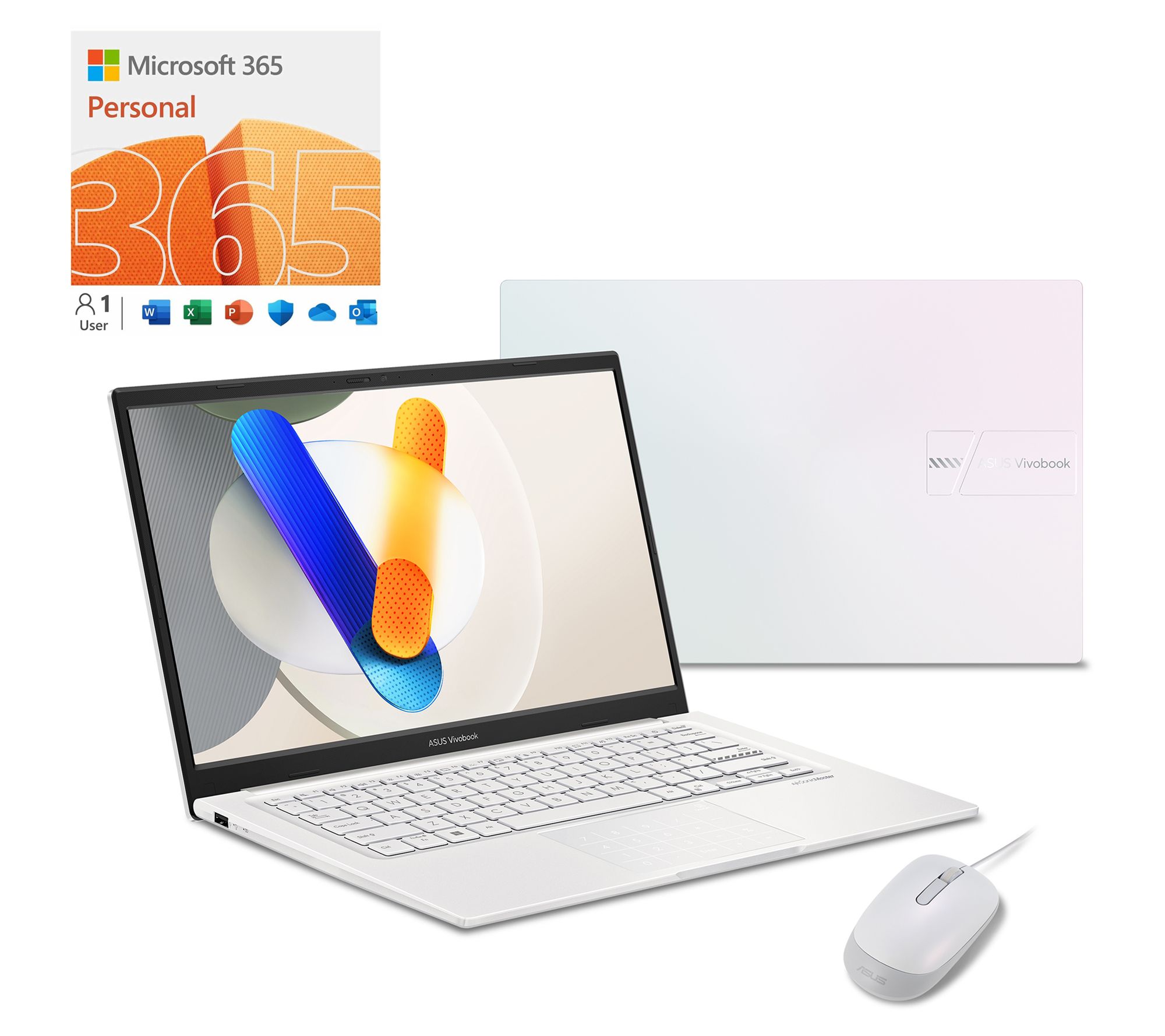 ASUS Vivobook 14" FHD Laptop Intel Core 5 512GB SSD with ADP & MS365