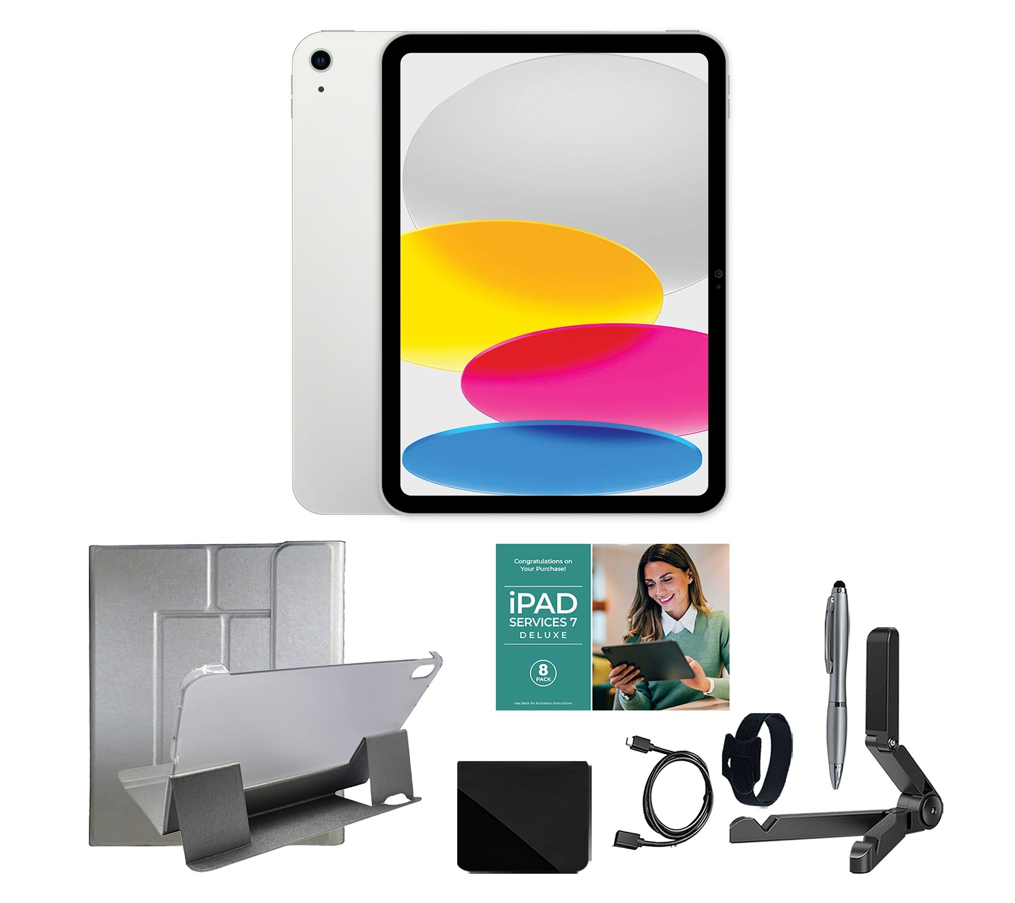 Apple iPad 10.9" 256GB w/ Bluetooth Keyboard and Accessories