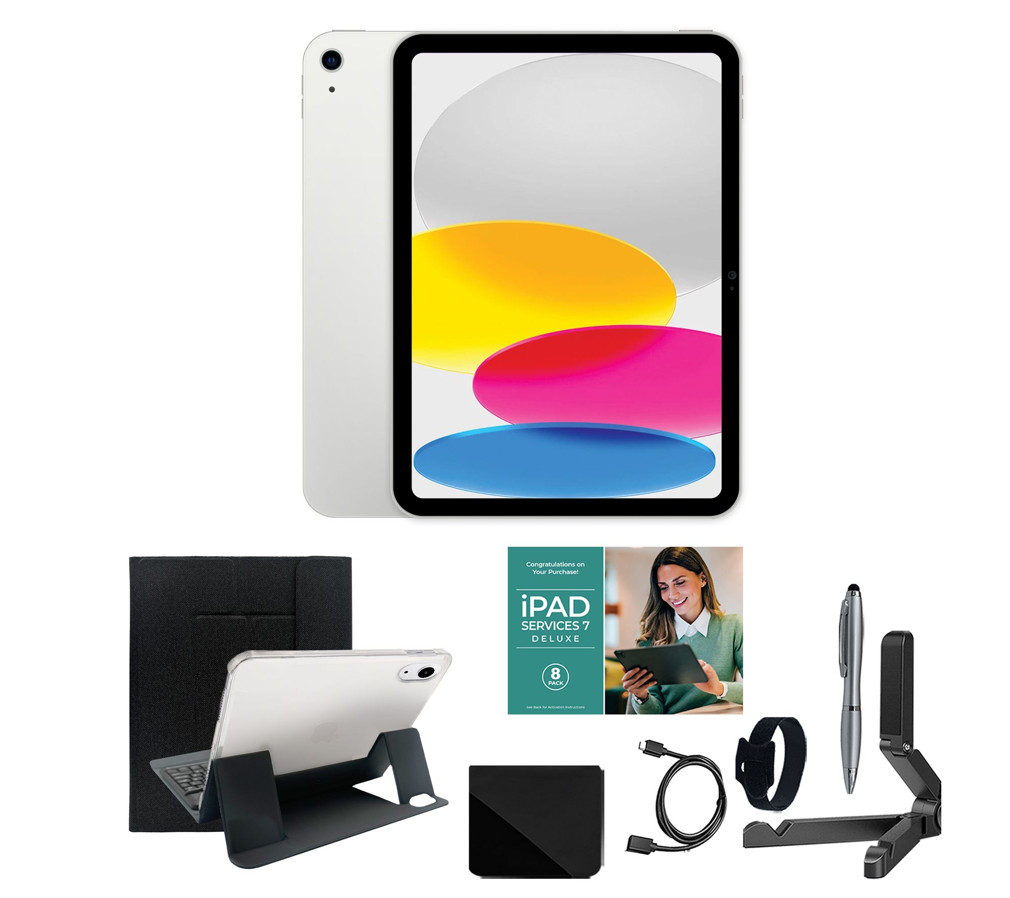 Apple iPad 10.9" 256GB w/ Bluetooth Keyboard and Accessories