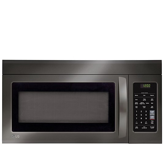 LG 1.8 Cubic Foot Over-the-Range Microwave - Black Stainless - QVC.com