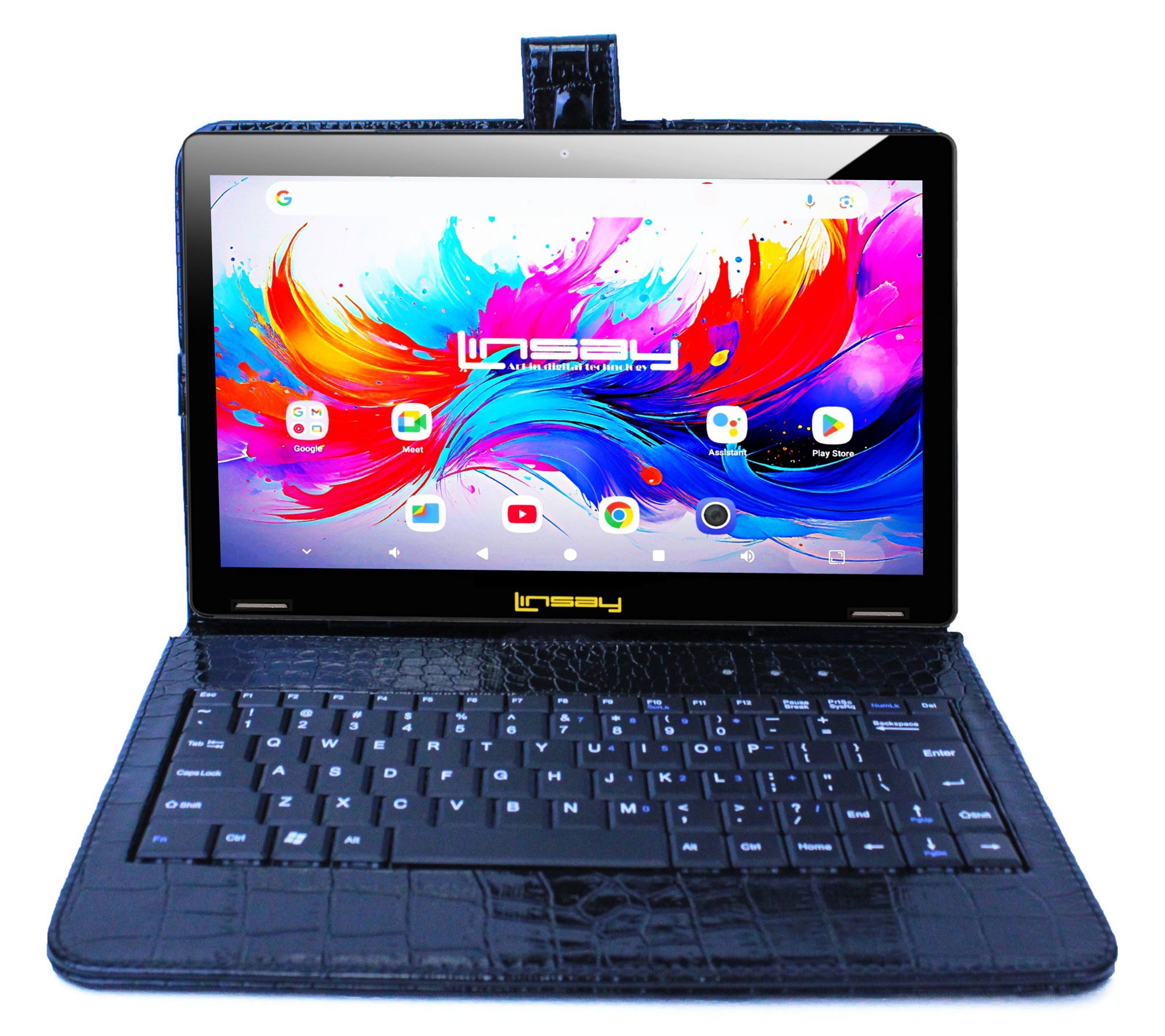 LINSAY 10.1"Octa Core 4GB Ram 256GB Storage w/Croc Key