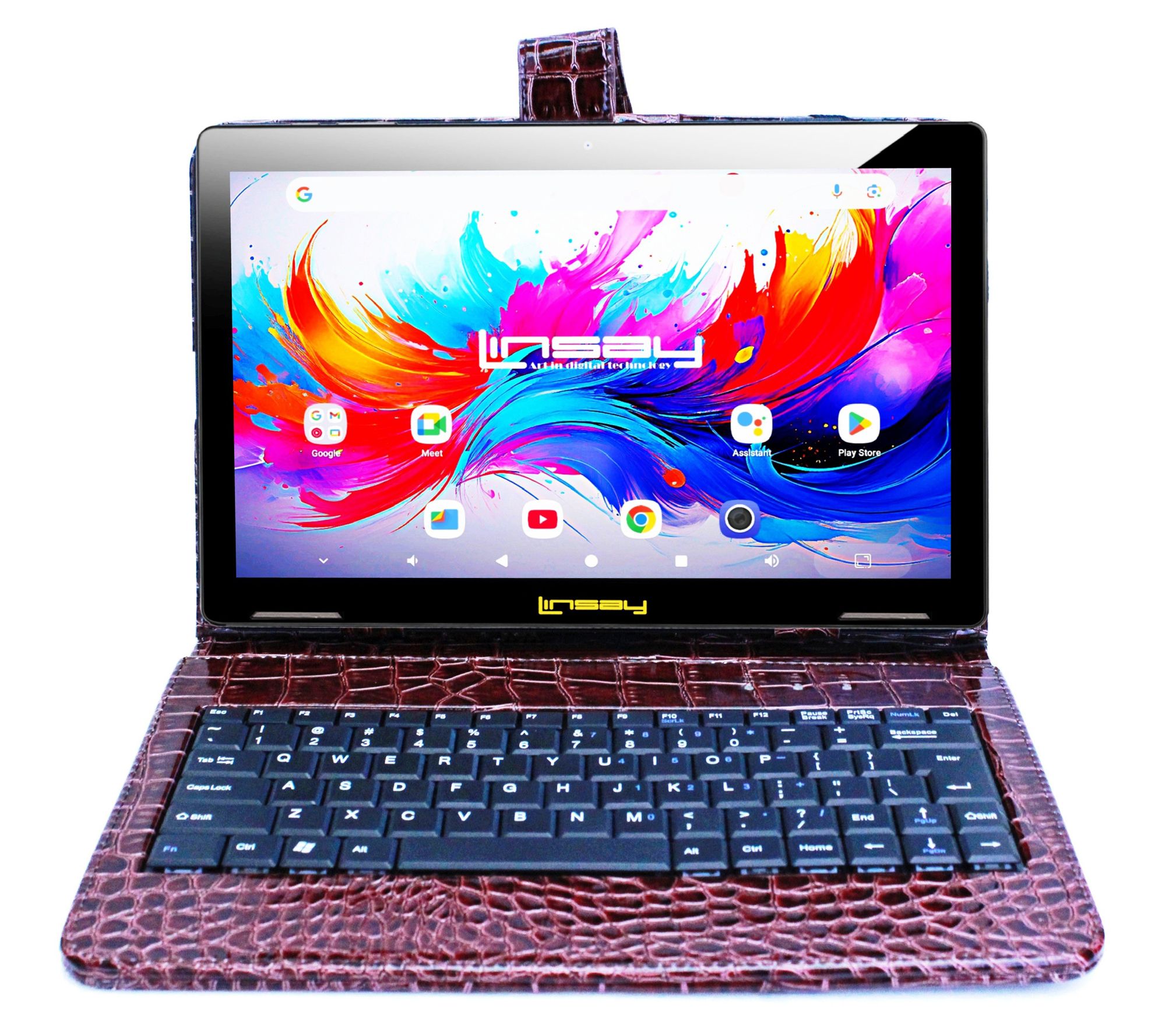 LINSAY 10.1"Octa Core 4GB Ram 256GB Storage w/Croc Key