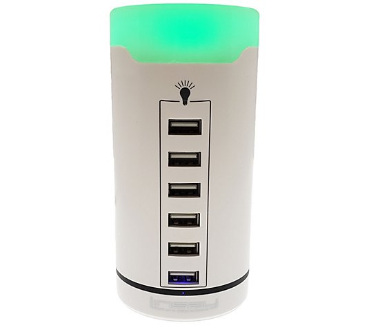 LINSAY Smart LED Touch Multicolor Lamp with SixUSB Ports