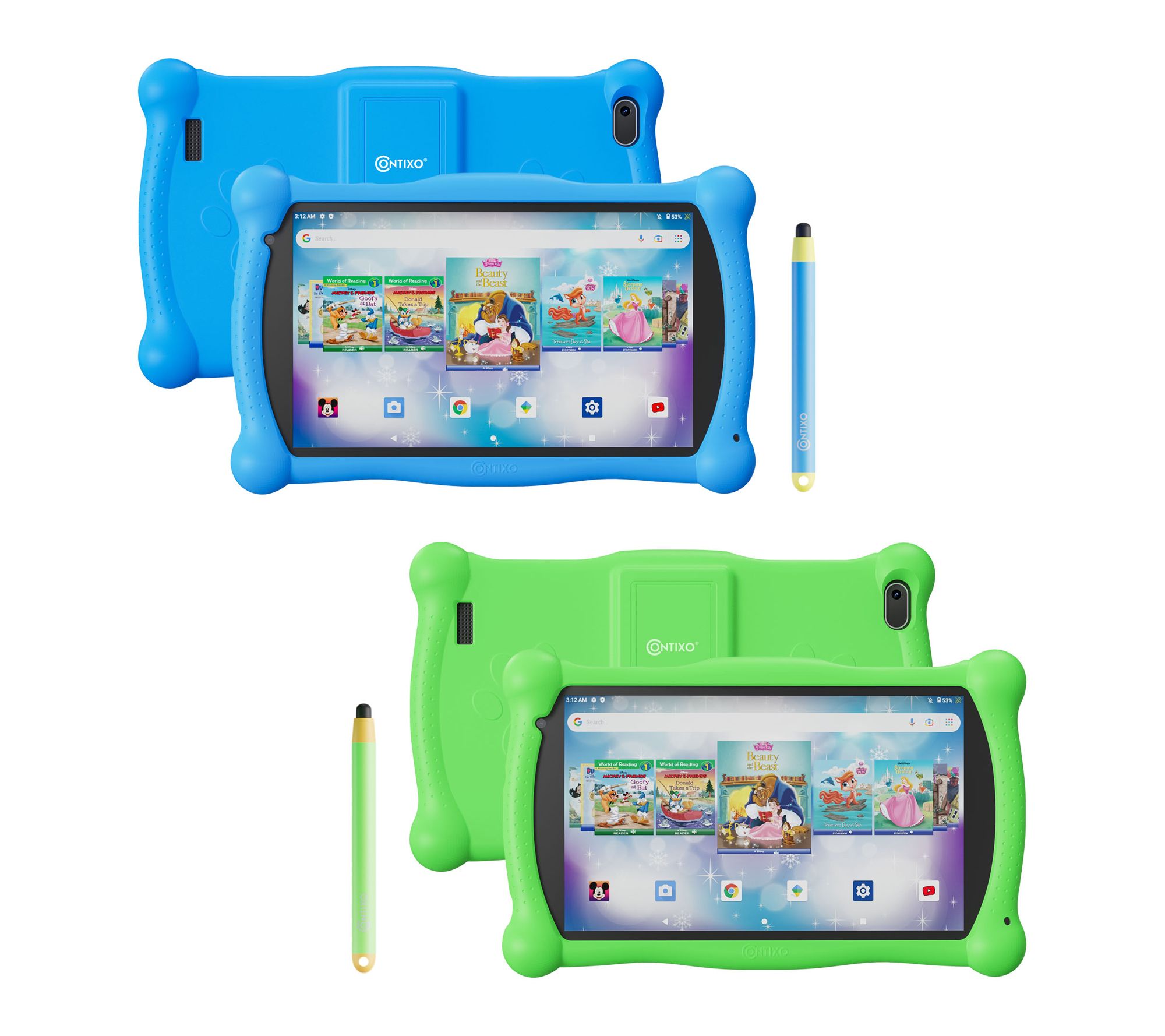 Contixo V10 7" IPS Kids Tablet 32GB, 50 DisneyeBooks (2-Pack)