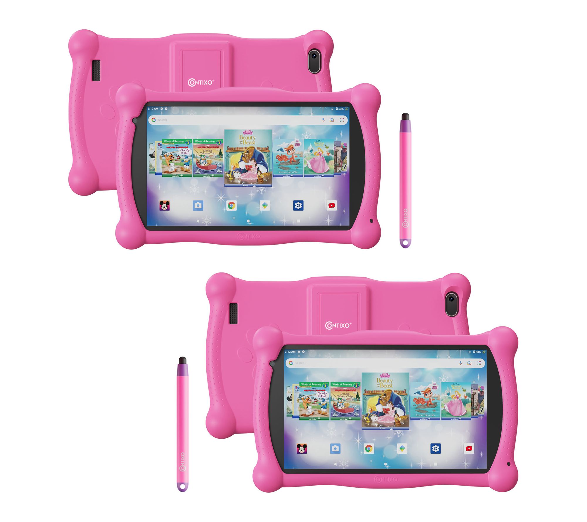 Contixo V10 7" IPS Kids Tablet 32GB, 50 DisneyeBooks (2-Pack)