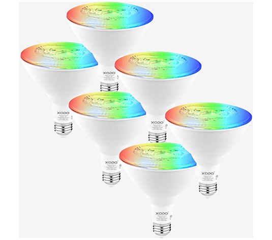 XODO Smart Floodlight LED Bulb 6-Pack Multi-Color WiFi E26 11W