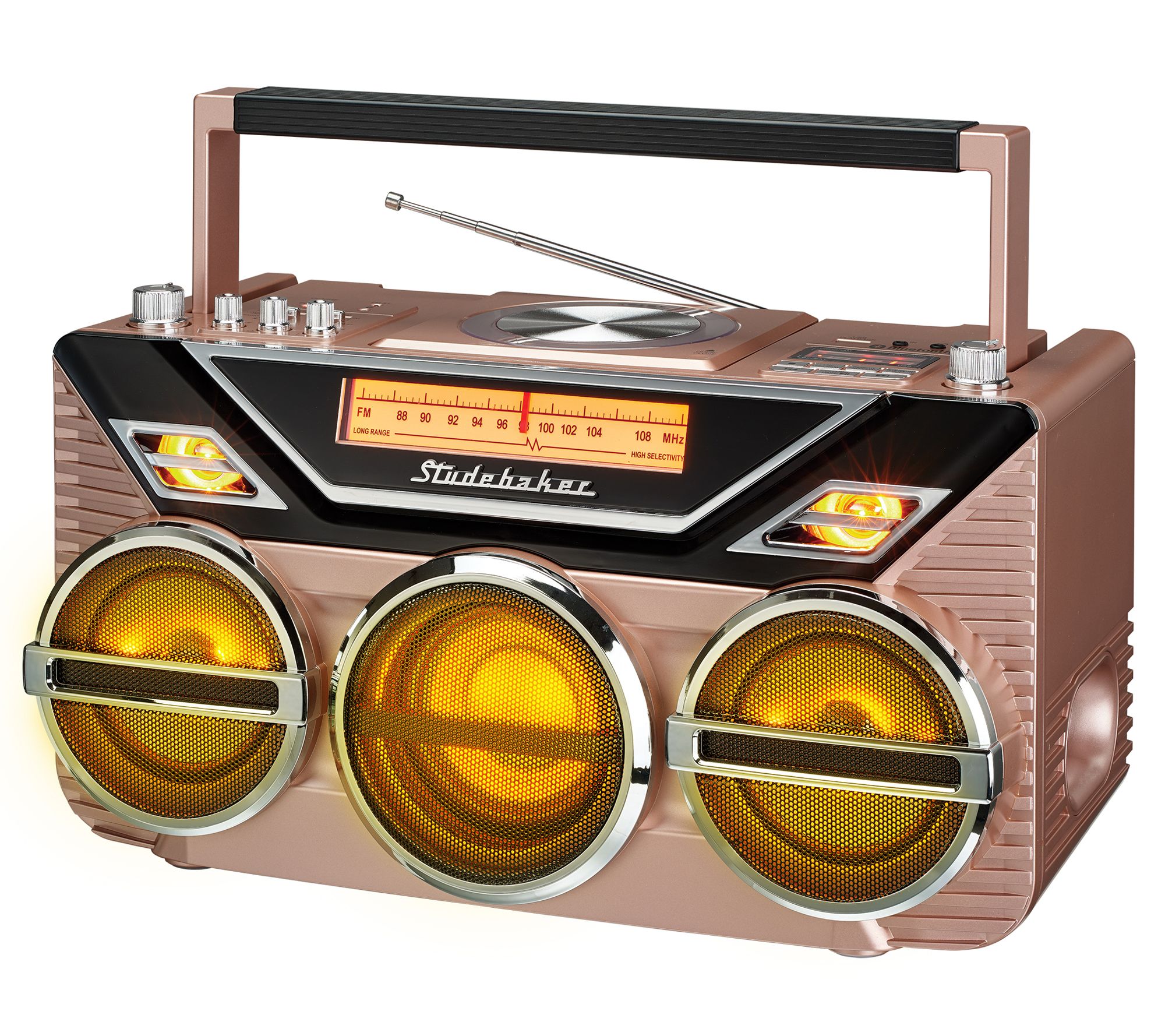 Radio　with　Bluetooth/CD/FM　Subwoofer　Studebaker　15W　Boombox　and