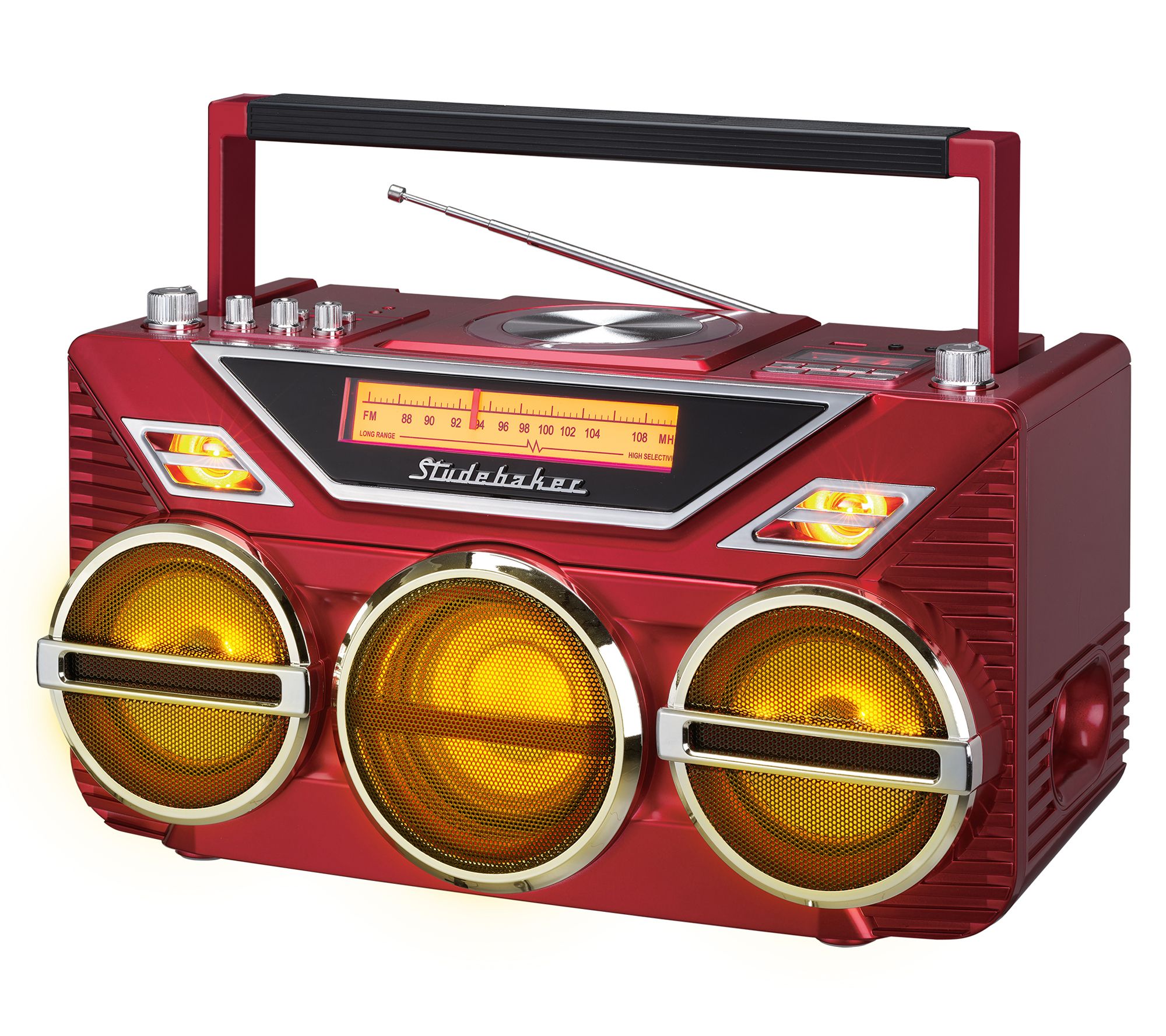 Studebaker Boombox with Bluetooth/CD/FM Radio and 15W Subwoofer