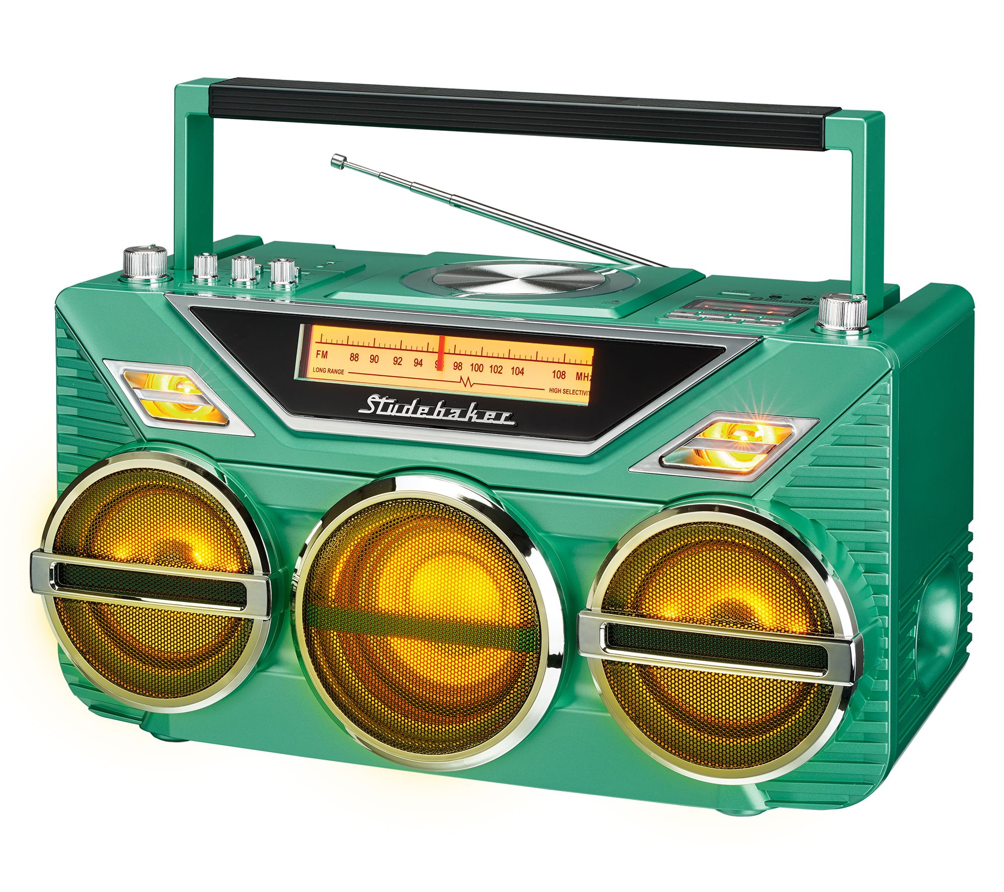 Studebaker Boombox with Bluetooth/CD/FM Radio and 15W Subwoofer