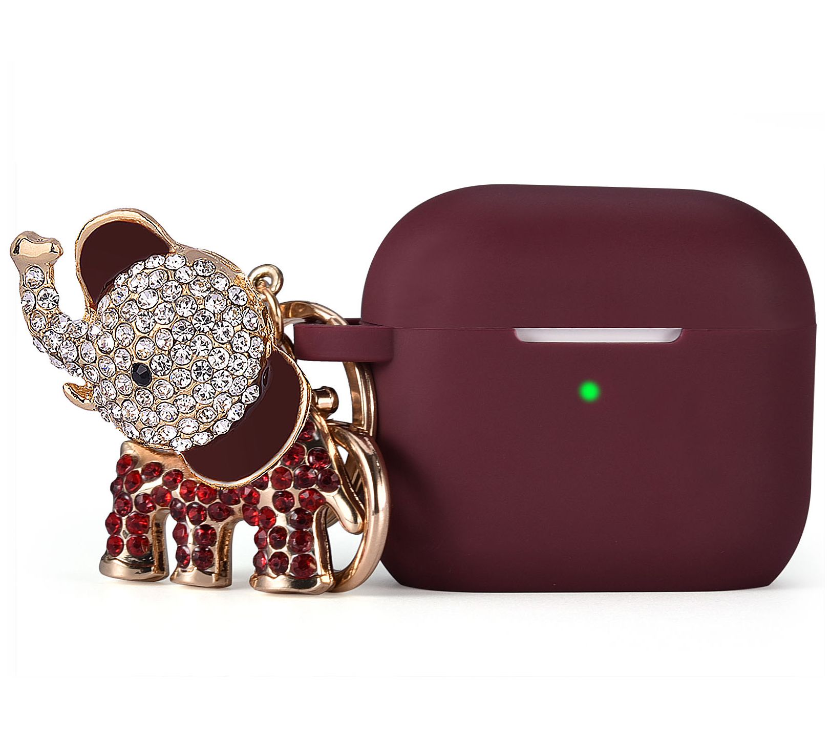 WorryFree Gadgets Apple AirPod Silicone Case w/Bling Elephant