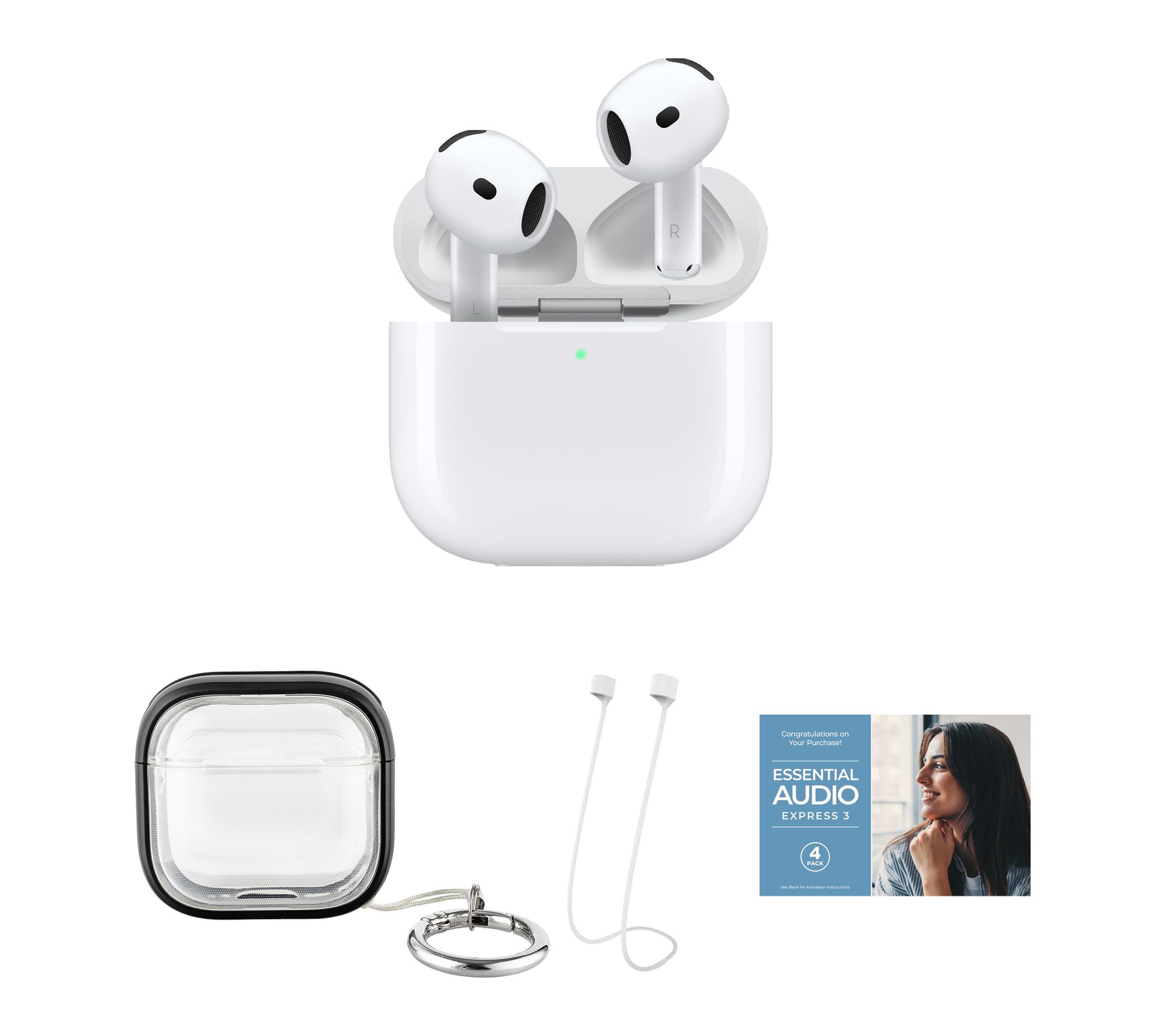 Apple AirPod 4 with ANC with Software Suite, Transparent Carry