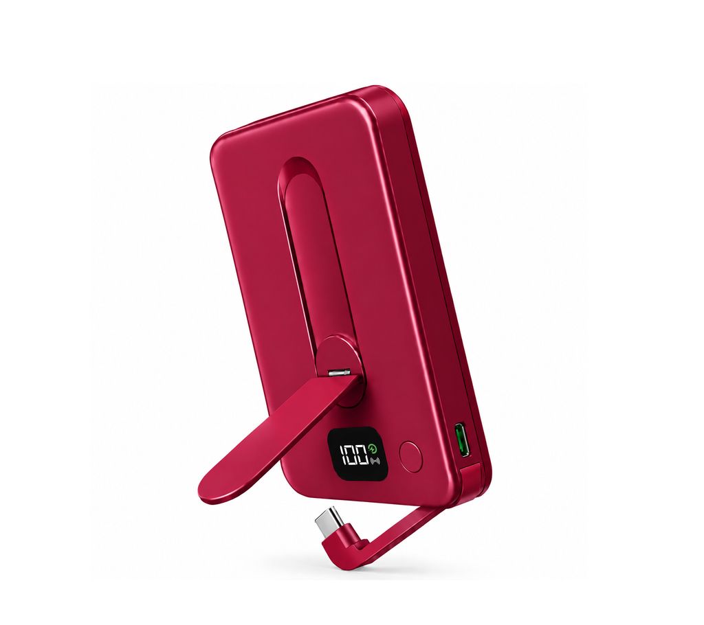 Limitless 5,000mAh Slim Wireless Power Bank with Built In Cable