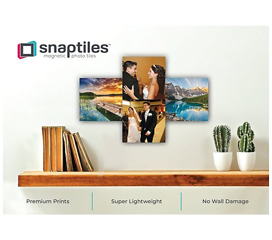 Snaptiles Custom Magnetic Photo Wall Tiles 4-Pack Bundle