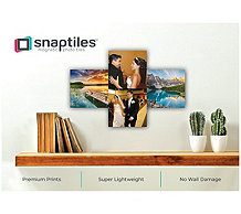  Snaptiles Custom Magnetic Photo Wall Tiles 4-Pack Bundle - E235897
