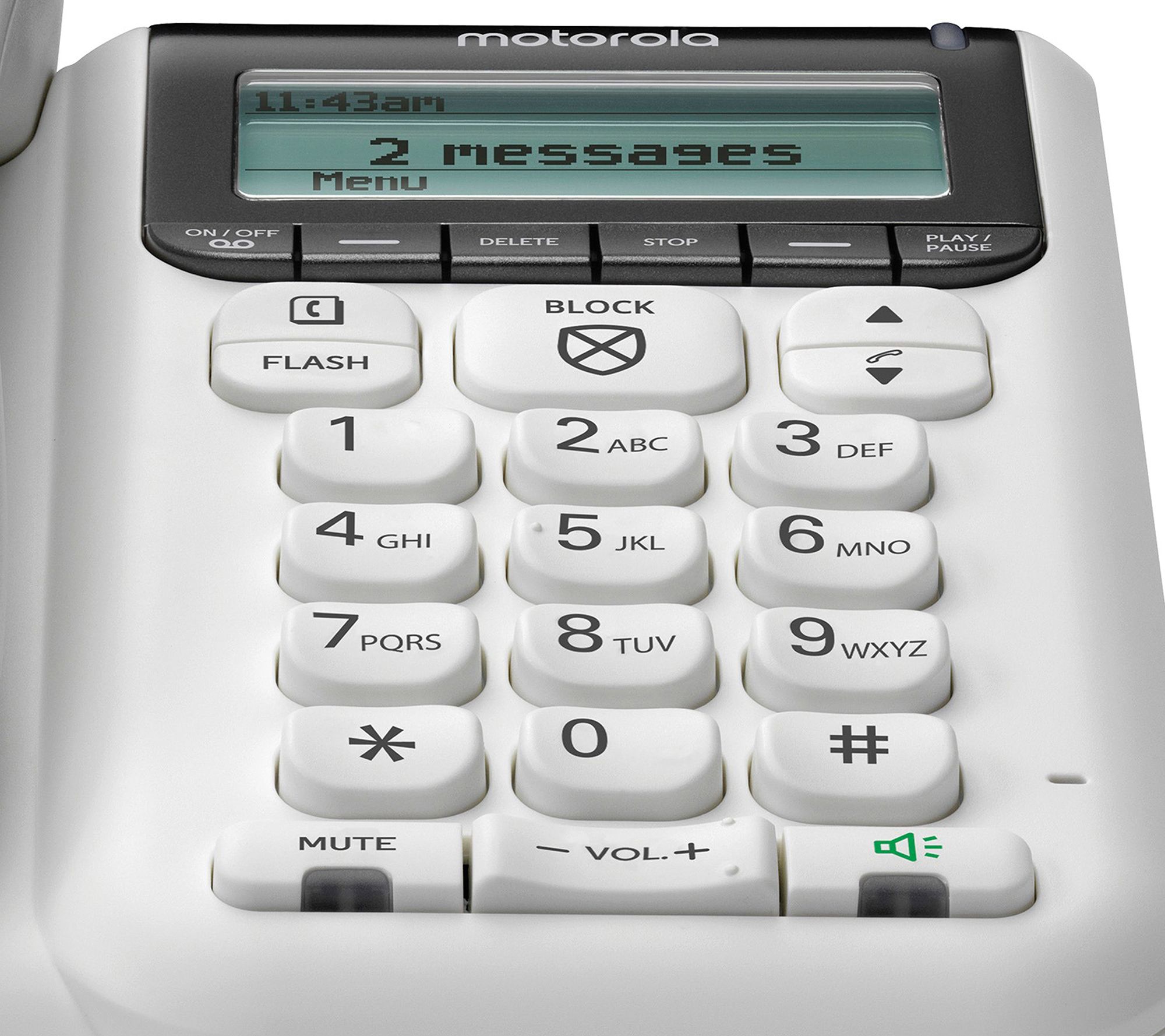 Motorola Corded Phone with Answering Machine &Call Blocking