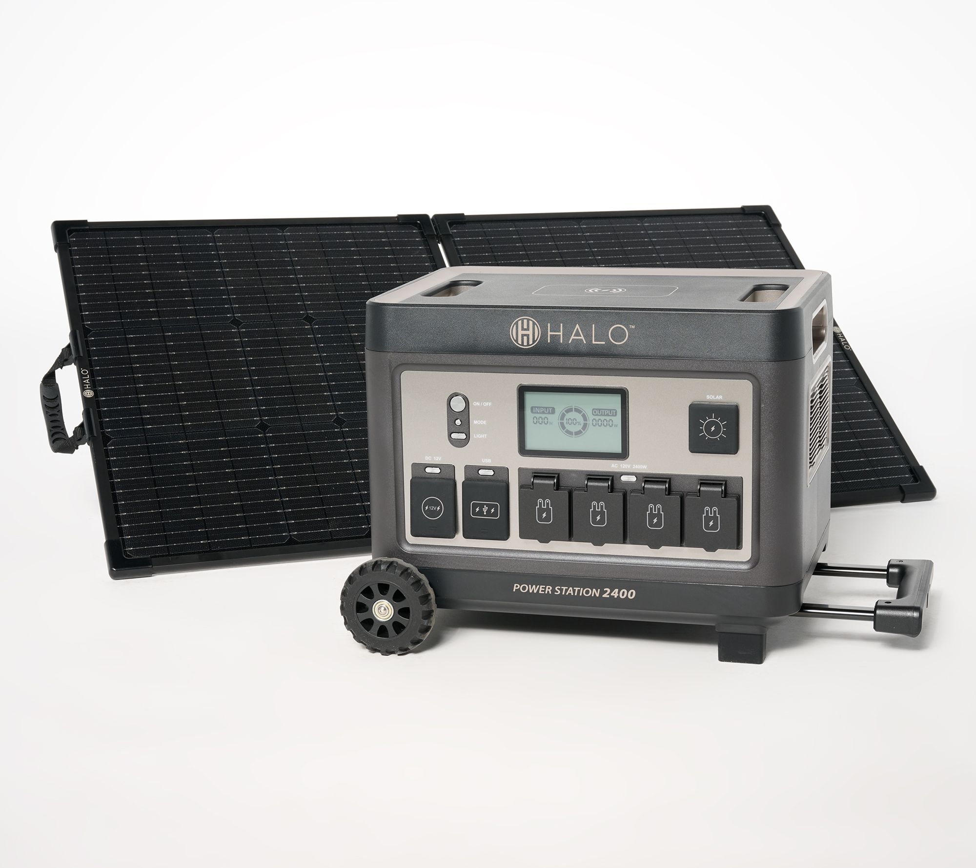 HALO 2400W Power Station with Built in Trolley & Solar 1800Wh Capacity