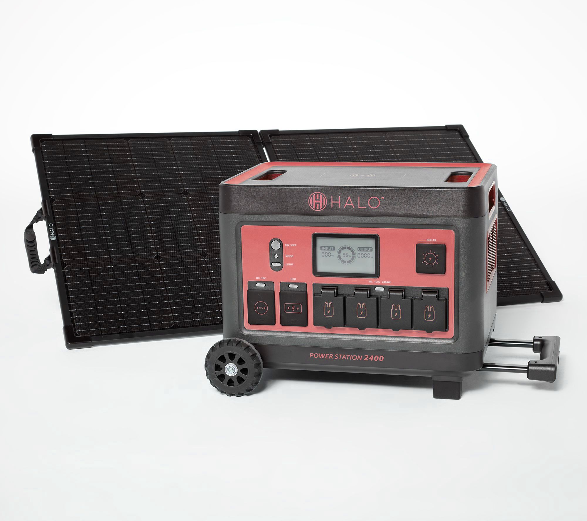 HALO 2400W Power Station with Built in Trolley & Solar 1800Wh Capacity