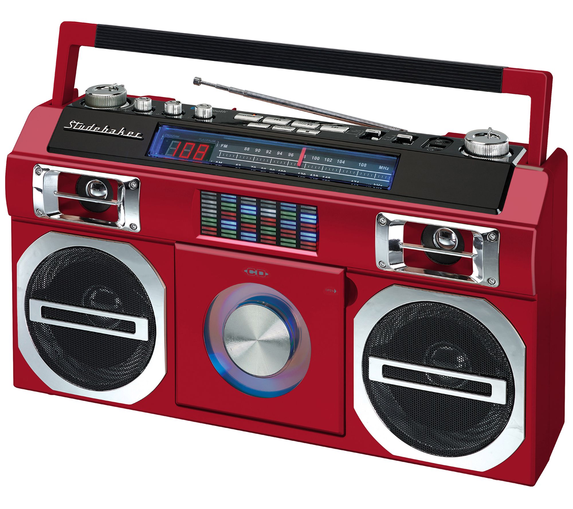 Studebaker Retro Bluetooth Boombox with CD Player and Radio