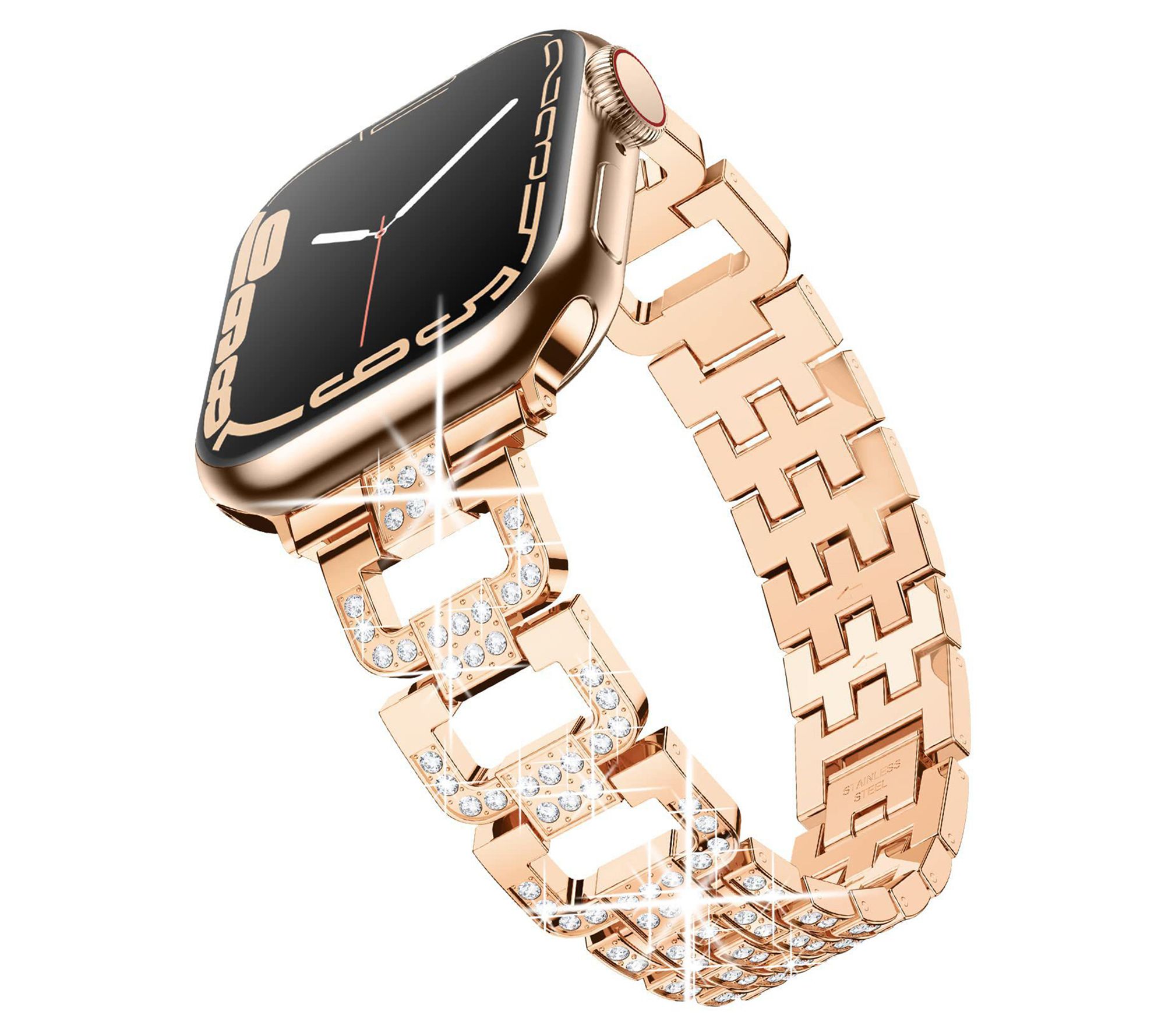 WorryFree Gadgets Apple Watch 41mm Dressy Bling Metal Band
