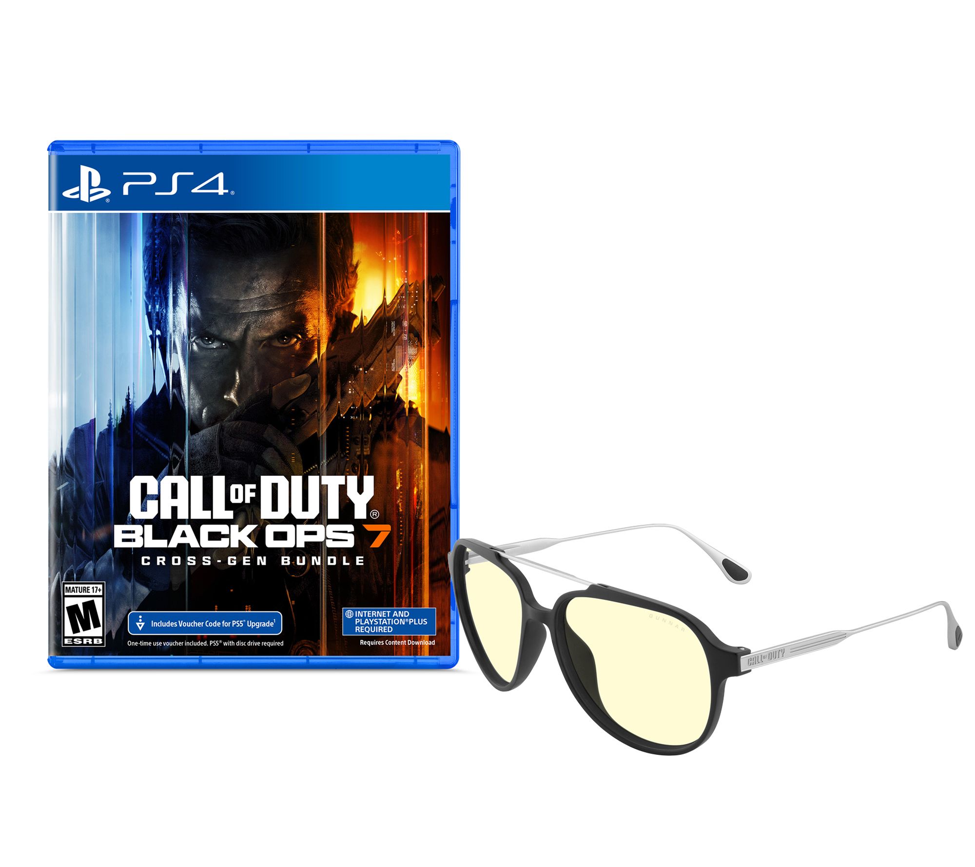 Call of Duty: B lack Ops 7 - PS 4 + Gunnar Ghos t Onyx Glasses