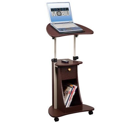 Techni Mobili Mobile Adjustable Laptop Pedestalon Wheels