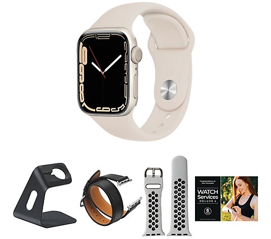 Apple Watch Series 7 41mm GPS Smartwatch with Accessories - QVC.com