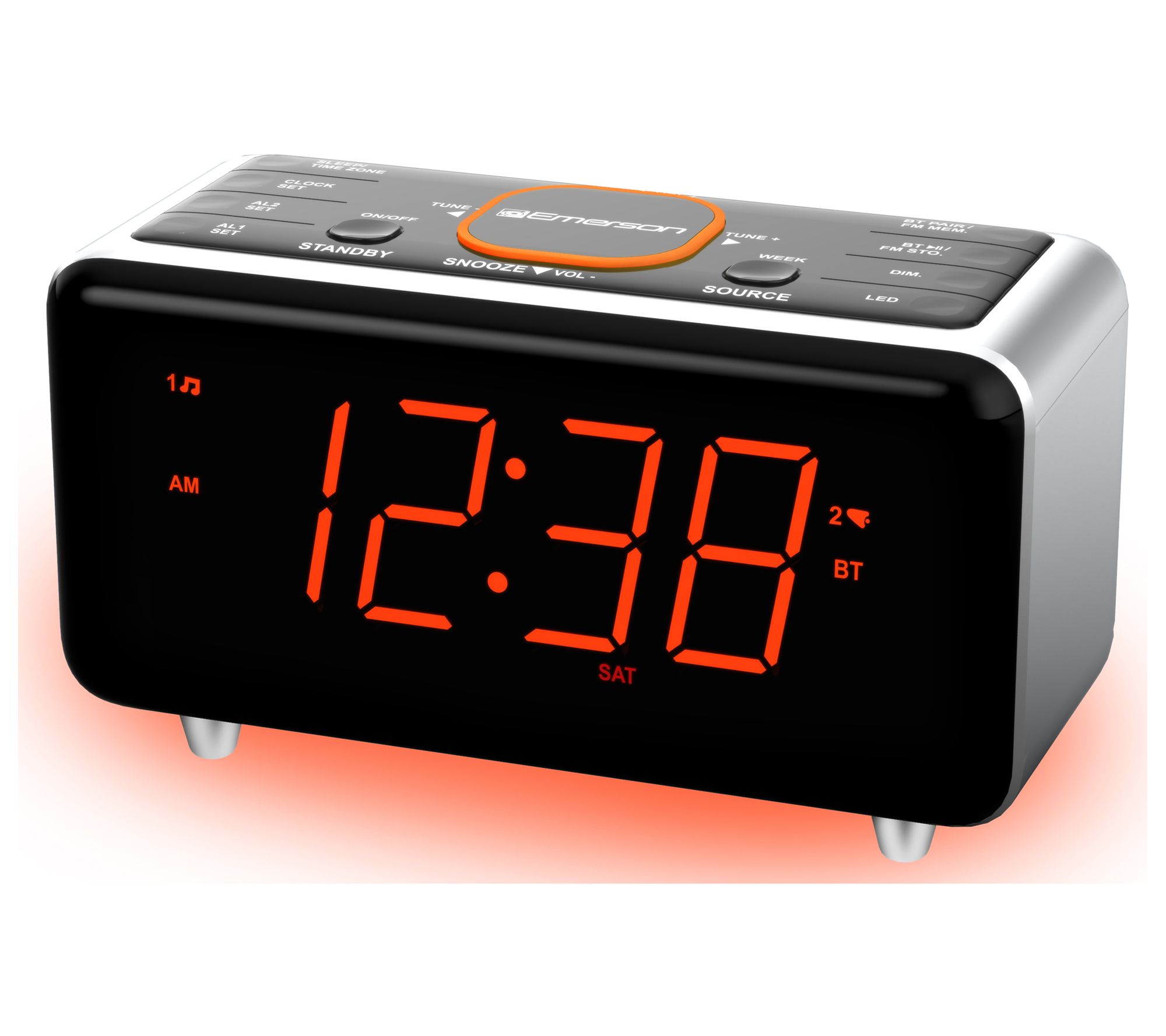 Emerson SmartSet Dual Alarm AM/FM Clock Radio with Bluetooth - QVC.com
