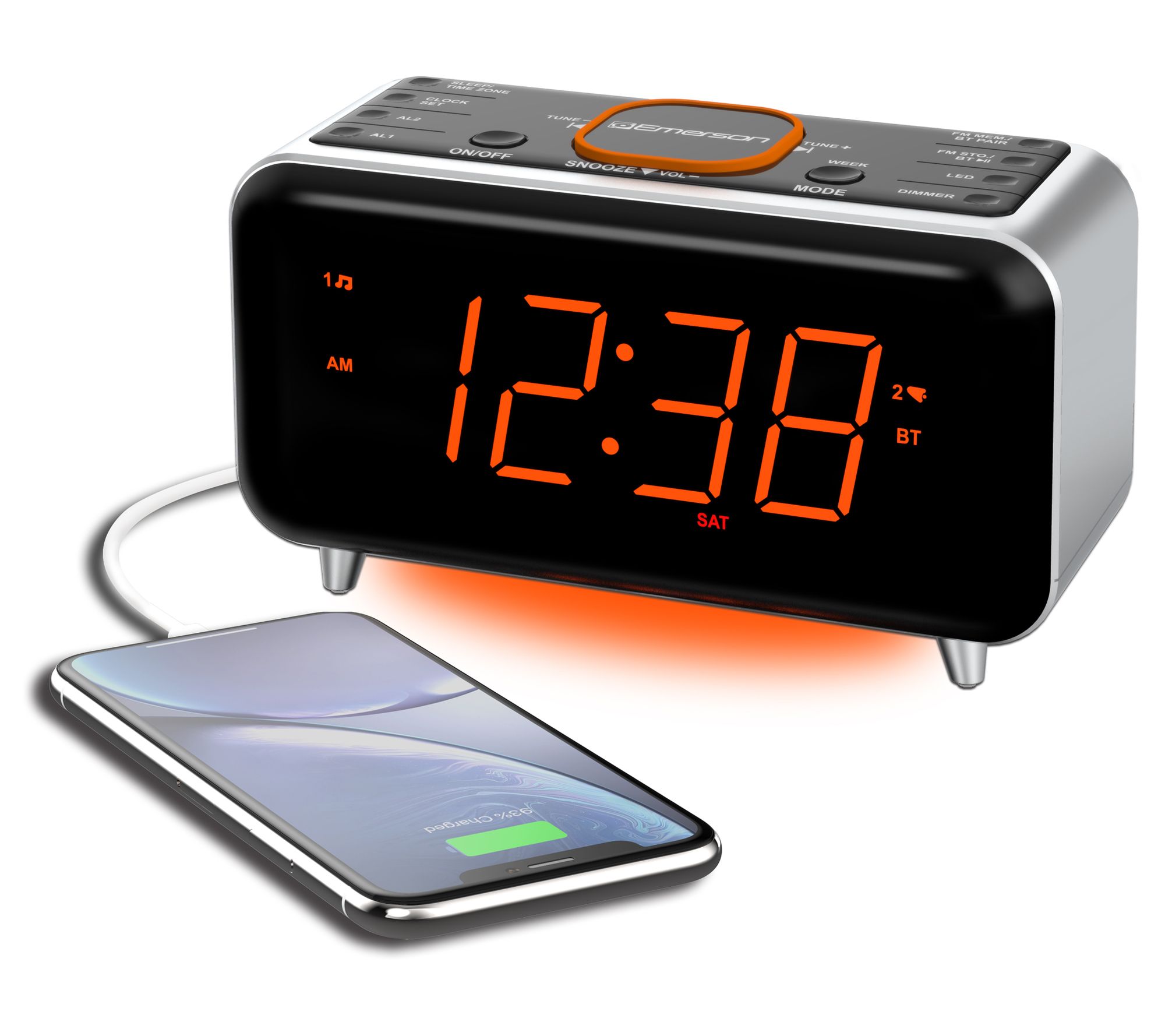 Emerson SmartSet Dual Alarm AM/FM Clock Radio with Bluetooth - QVC.com