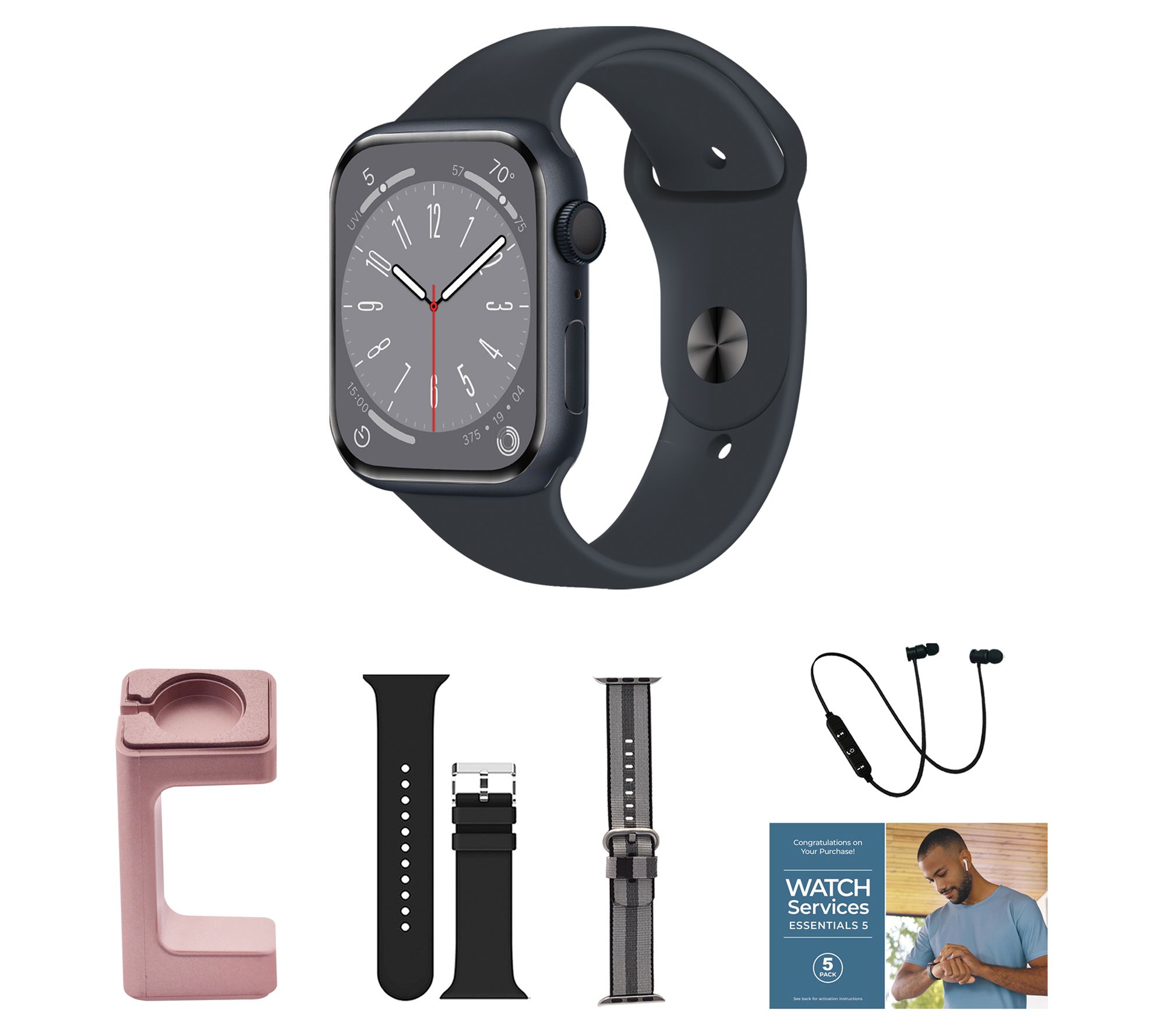 Apple Watch Series 9 41mm M/L GPS Smartwatch Bundle