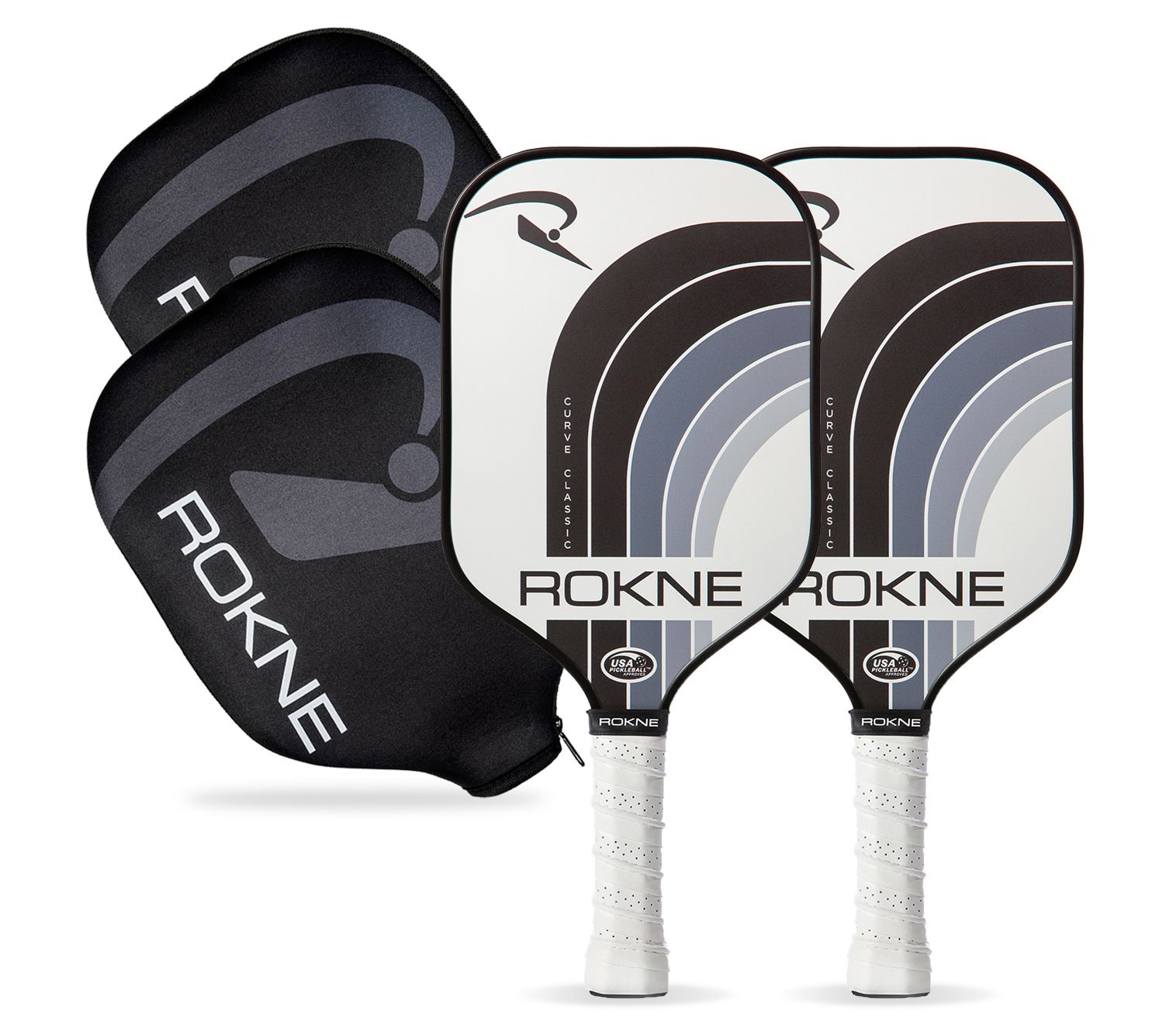 ROKNE Curve Classic Pickleball Paddle Set - Deep Sea