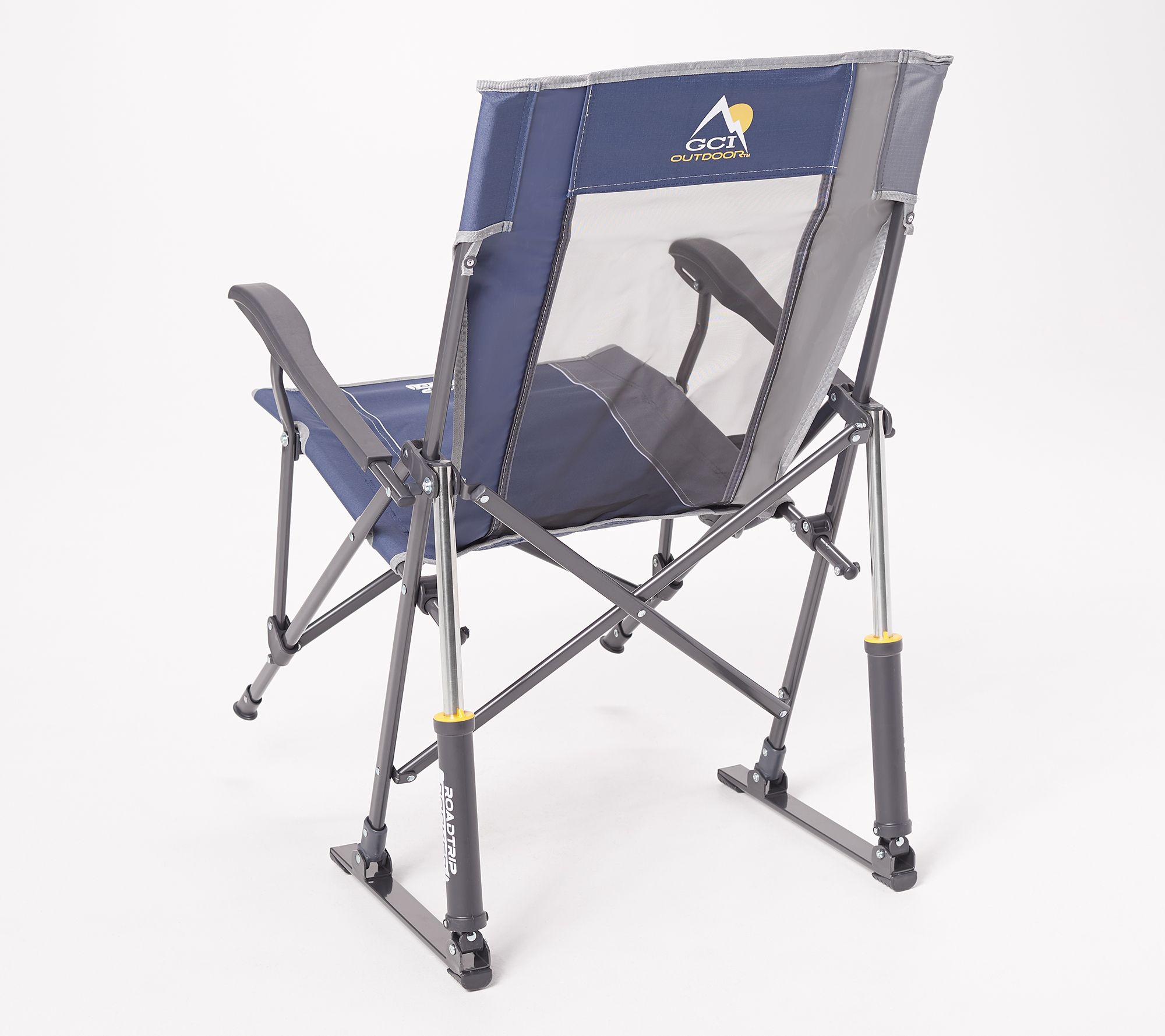 gci outdoor maroon roadtrip rocker folding chair
