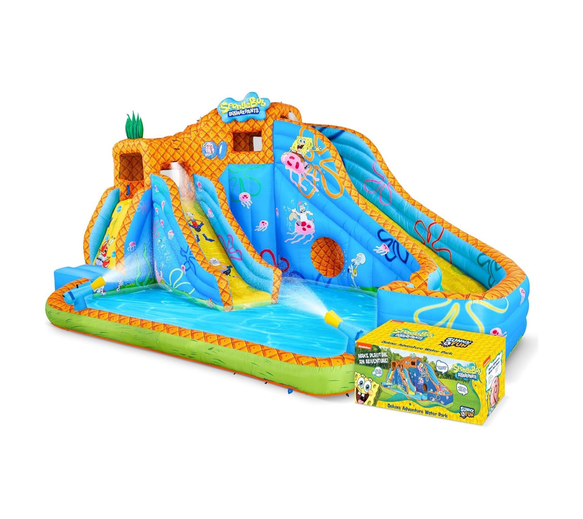 Sunny & Fun SpongeBob Deluxe Inflatable Water Slide